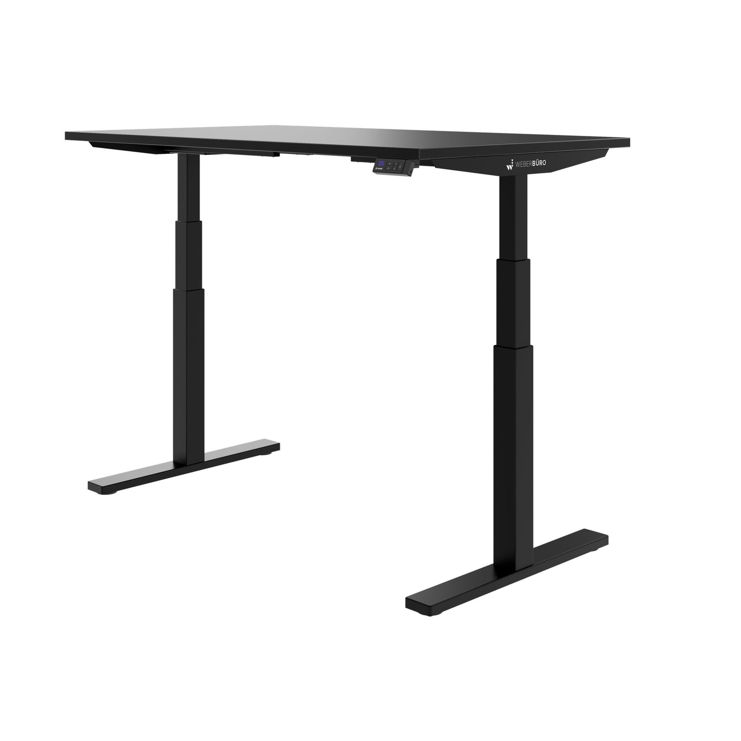 TELDRA Office, 2-motor desk | 1200 - 1600 x 800 mm, electrically height adjustable, black