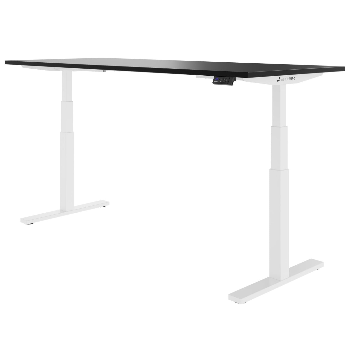 TELDRA Office, 2-motor desk | 1200 - 1600 x 800 mm, electrically height adjustable, black