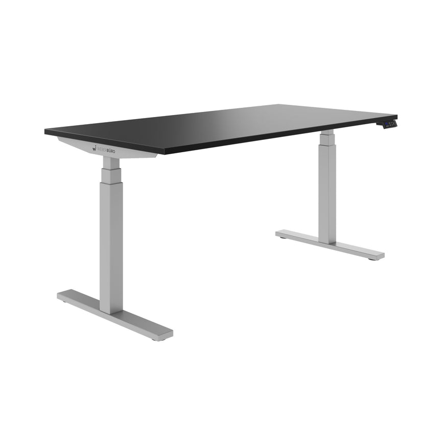 TELDRA Office, 2-Motoren-Schreibtisch | 1200 - 1800 x 800 mm, elektrisch höhenverstellbar, Schwarz