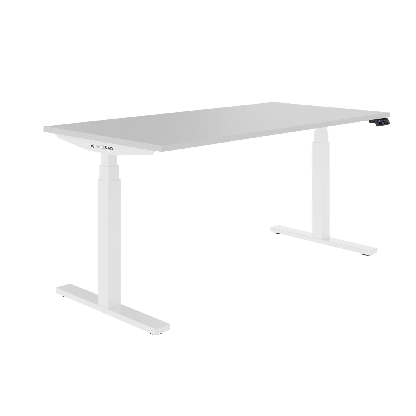 TELDRA Office, 2-motor desk | 1200 - 1800 mm, electrically height-adjustable, pearl gray 