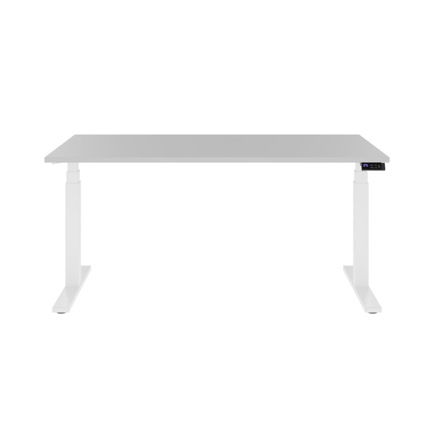TELDRA Office, 2-motor desk | 1200 - 1800 mm, electrically height-adjustable, pearl gray 