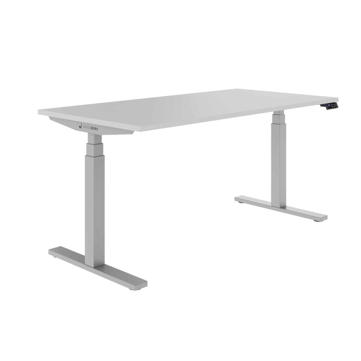 TELDRA Office, 2-motor desk | 1200 - 1800 mm, electrically height-adjustable, pearl gray 