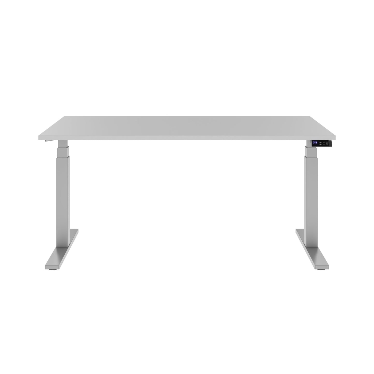 TELDRA Office, 2-motor desk | 1200 - 1800 mm, electrically height-adjustable, pearl gray 