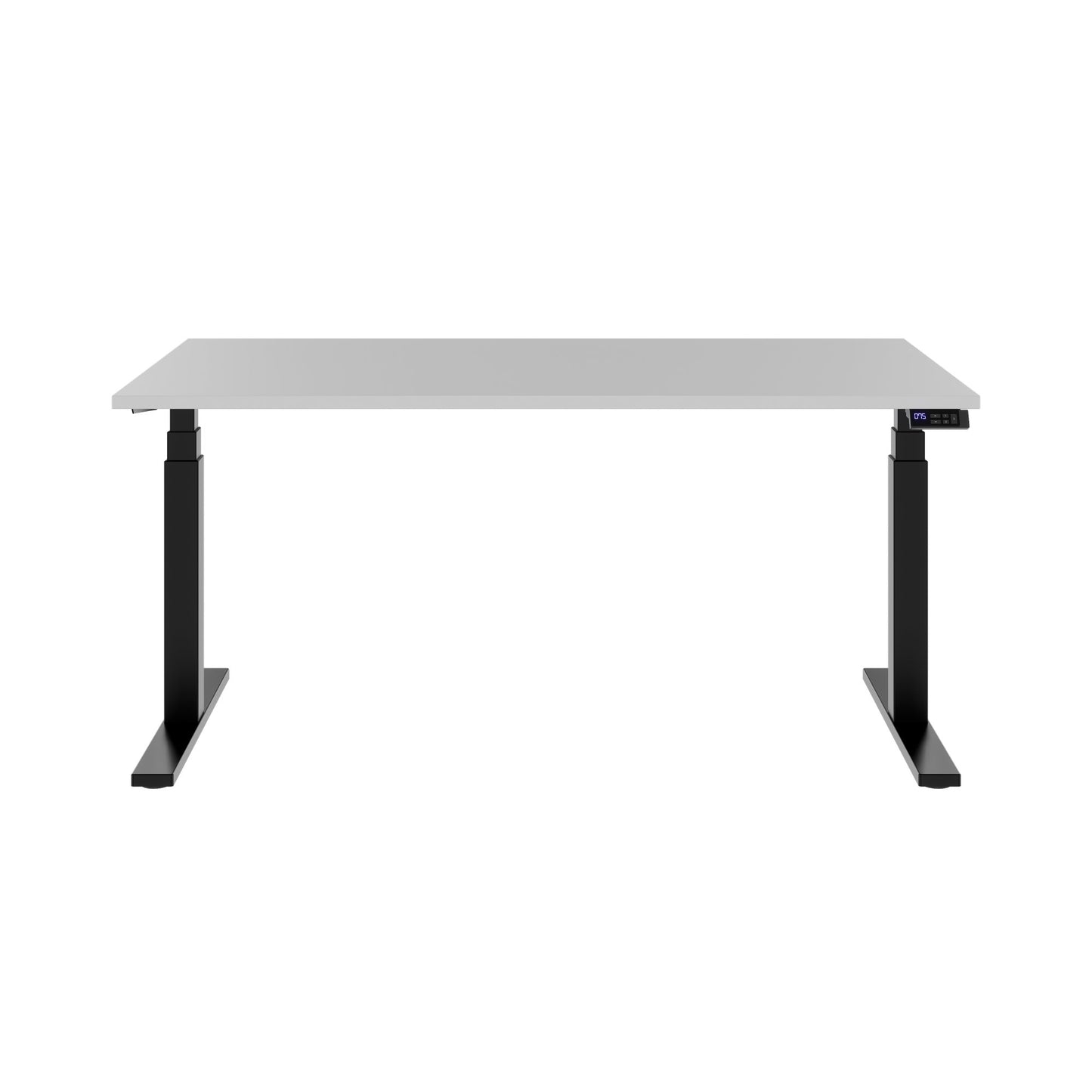 TELDRA Office, 2-motor desk | 1200 - 1800 mm, electrically height-adjustable, pearl gray 