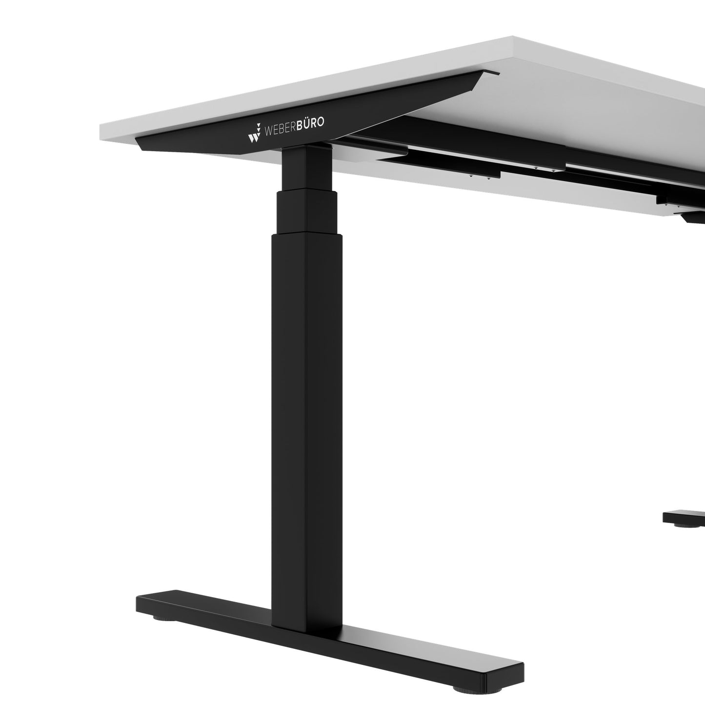 TELDRA Office, 2-motor desk | 1200 - 1800 mm, electrically height-adjustable, pearl gray 