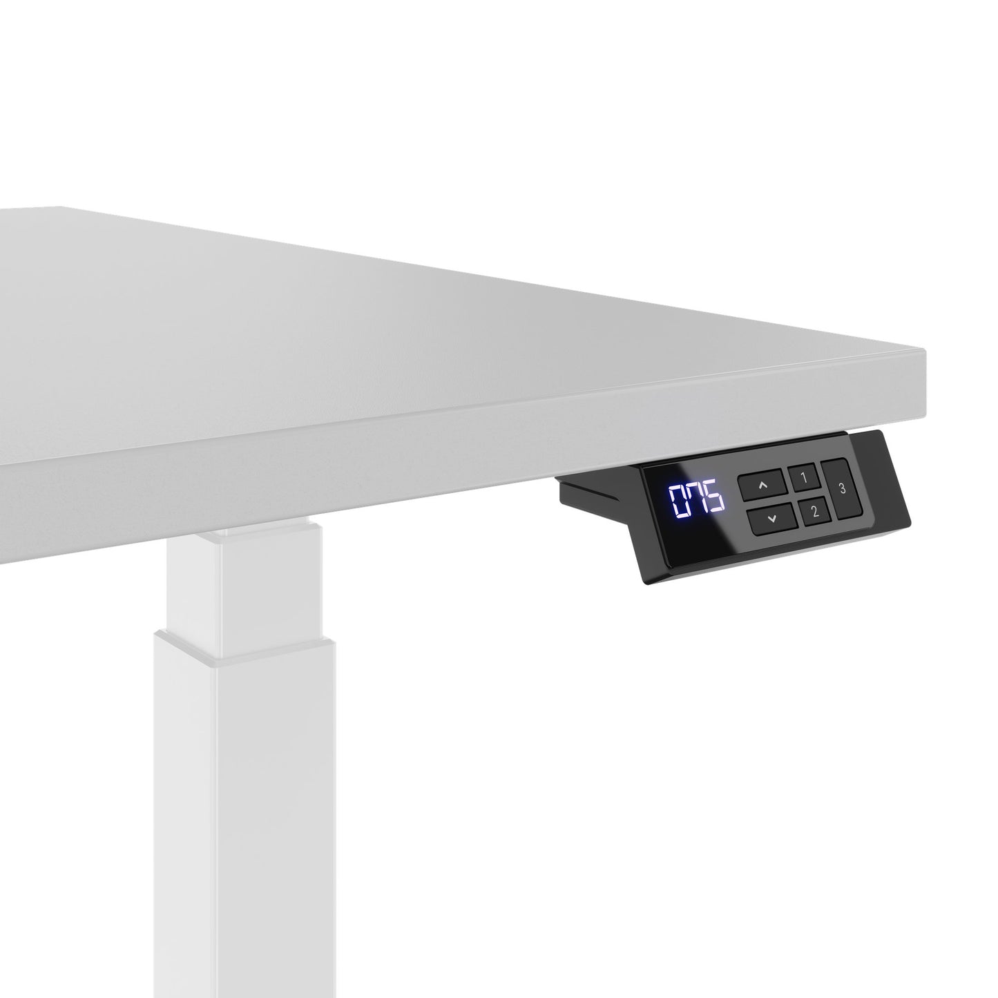 TELDRA Office, 2-motor desk | 1200 - 1800 mm, electrically height-adjustable, pearl gray 
