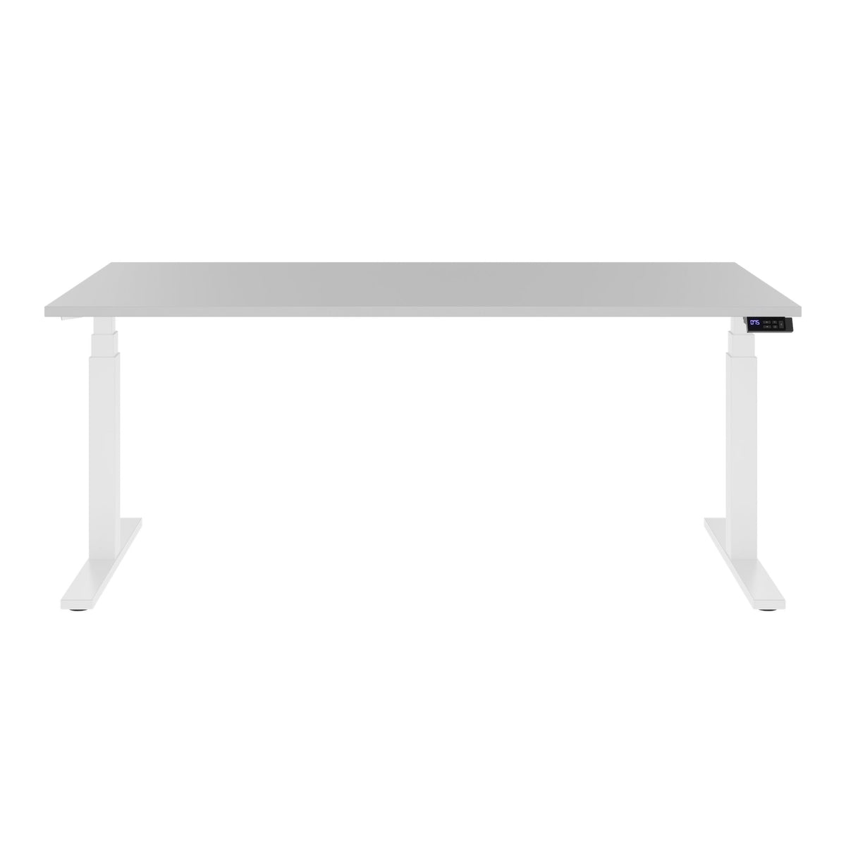 TELDRA Office, 2-motor desk | 1200 - 1800 mm, electrically height-adjustable, pearl gray 
