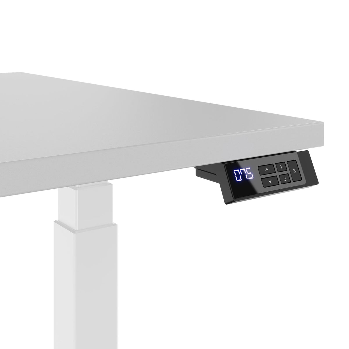 TELDRA Office, 2-motor desk | 1200 - 1800 mm, electrically height-adjustable, pearl gray 
