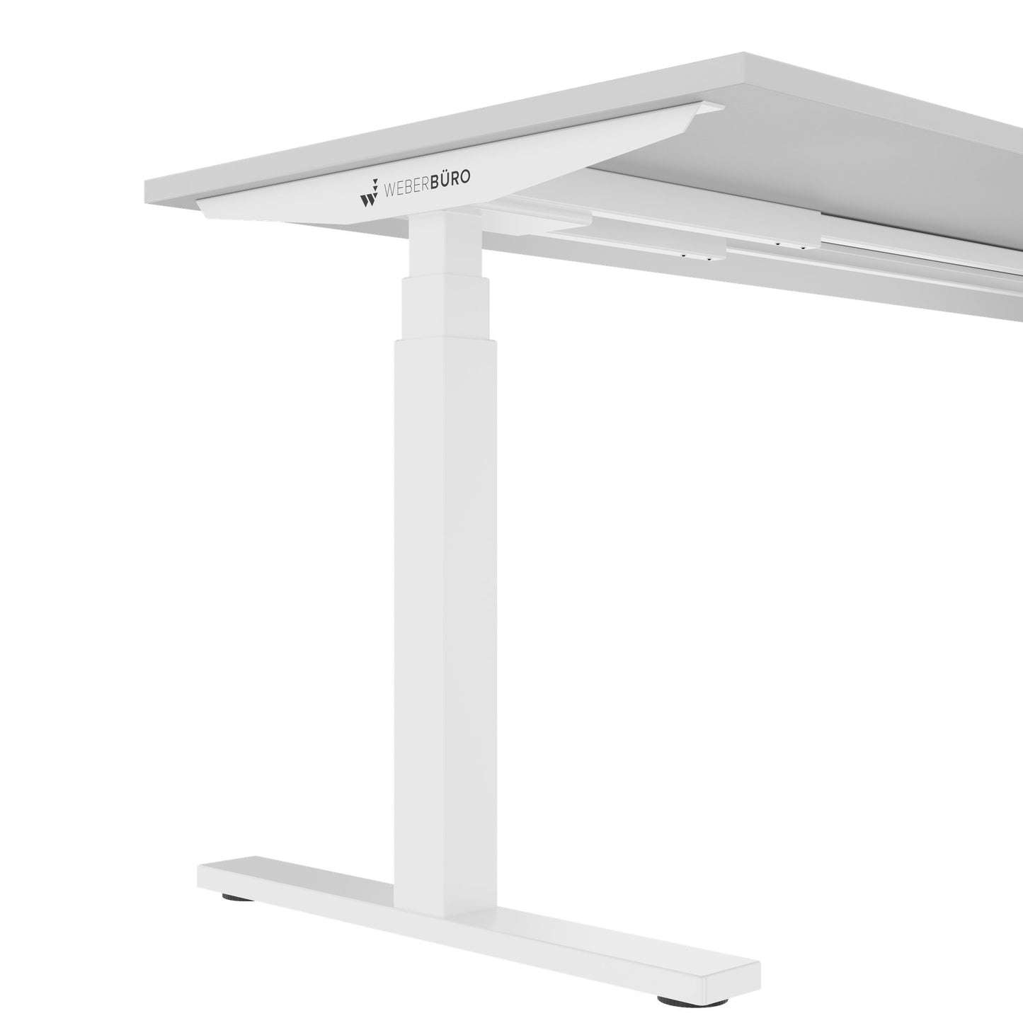 TELDRA Office, 2-motor desk | 1200 - 1800 mm, electrically height-adjustable, pearl gray 