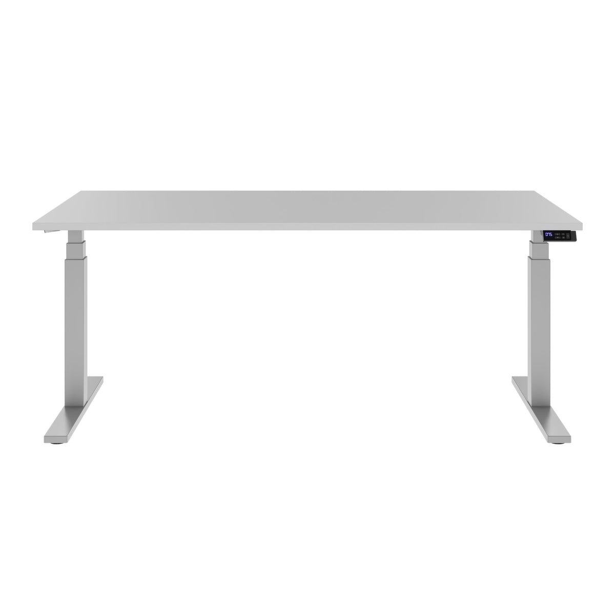 TELDRA Office, 2-motor desk | 1200 - 1800 mm, electrically height-adjustable, pearl gray 