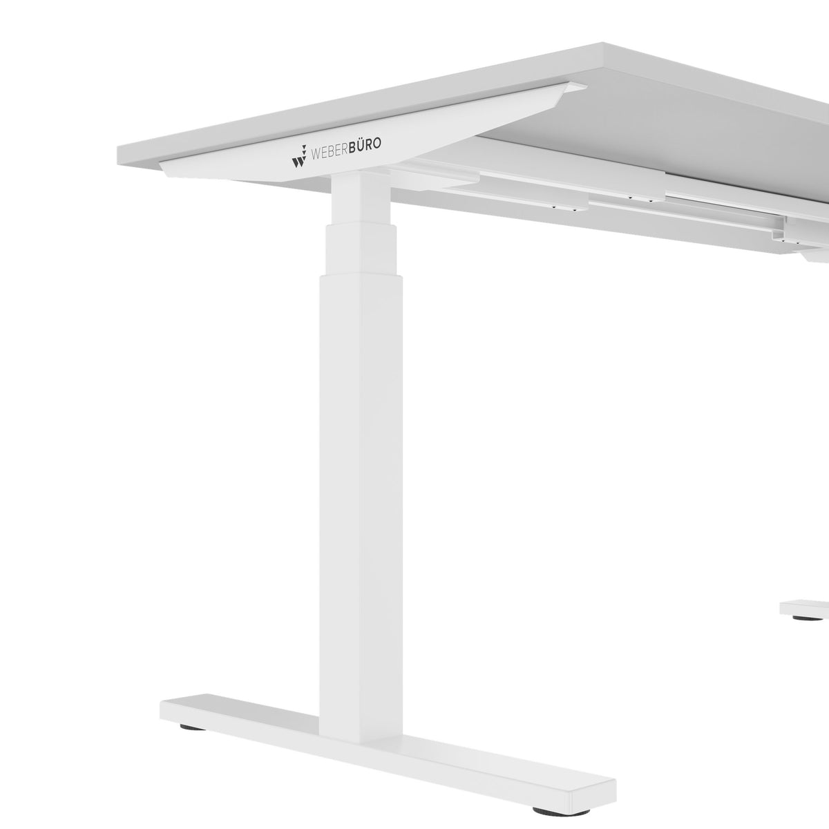 TELDRA Office, 2-motor desk | 1200 - 1800 mm, electrically height-adjustable, pearl gray 