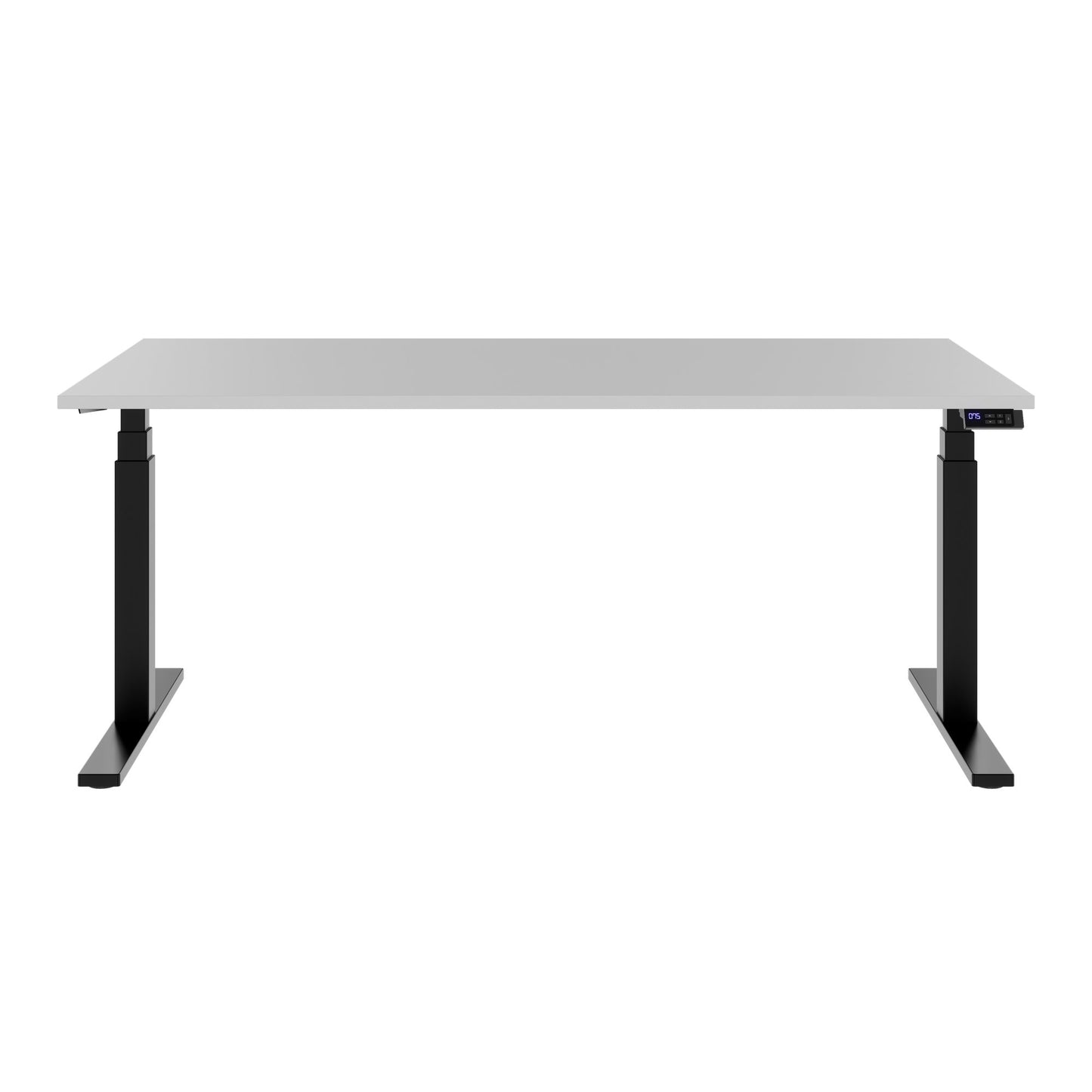TELDRA Office, 2-motor desk | 1200 - 1800 mm, electrically height-adjustable, pearl gray 