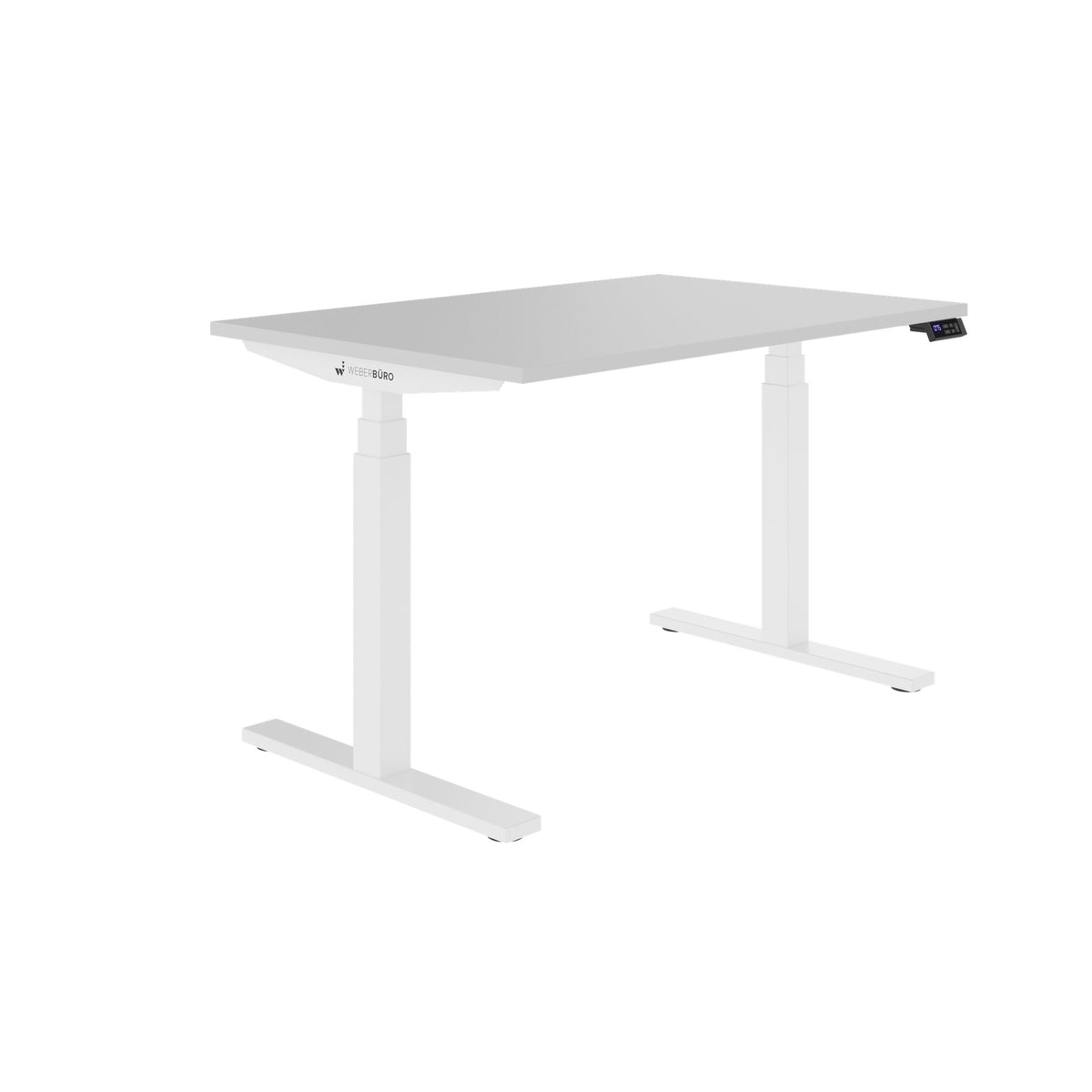 TELDRA Office, 2-motor desk | 1200 - 1800 mm, electrically height-adjustable, pearl gray 
