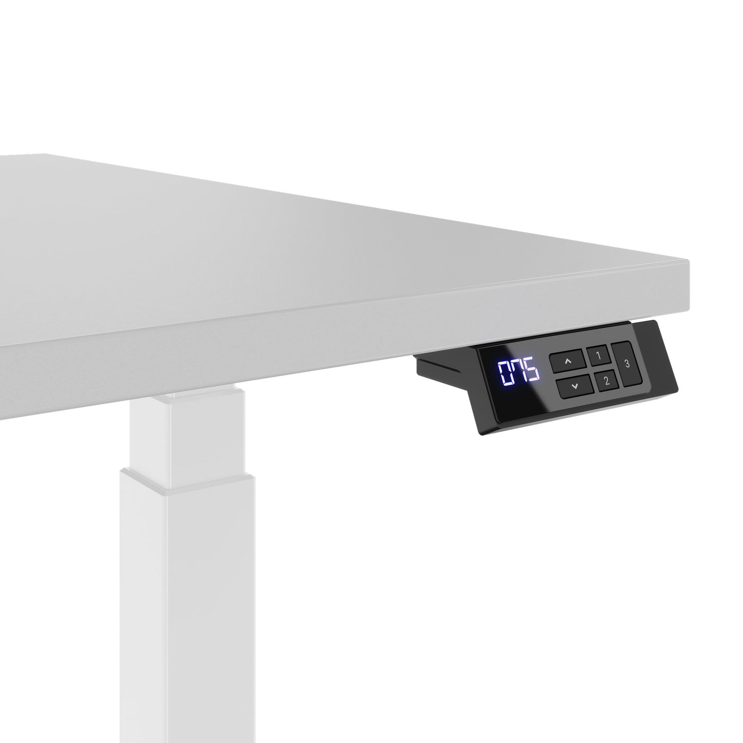 TELDRA Office, 2-motor desk | 1200 - 1800 mm, electrically height-adjustable, pearl gray 