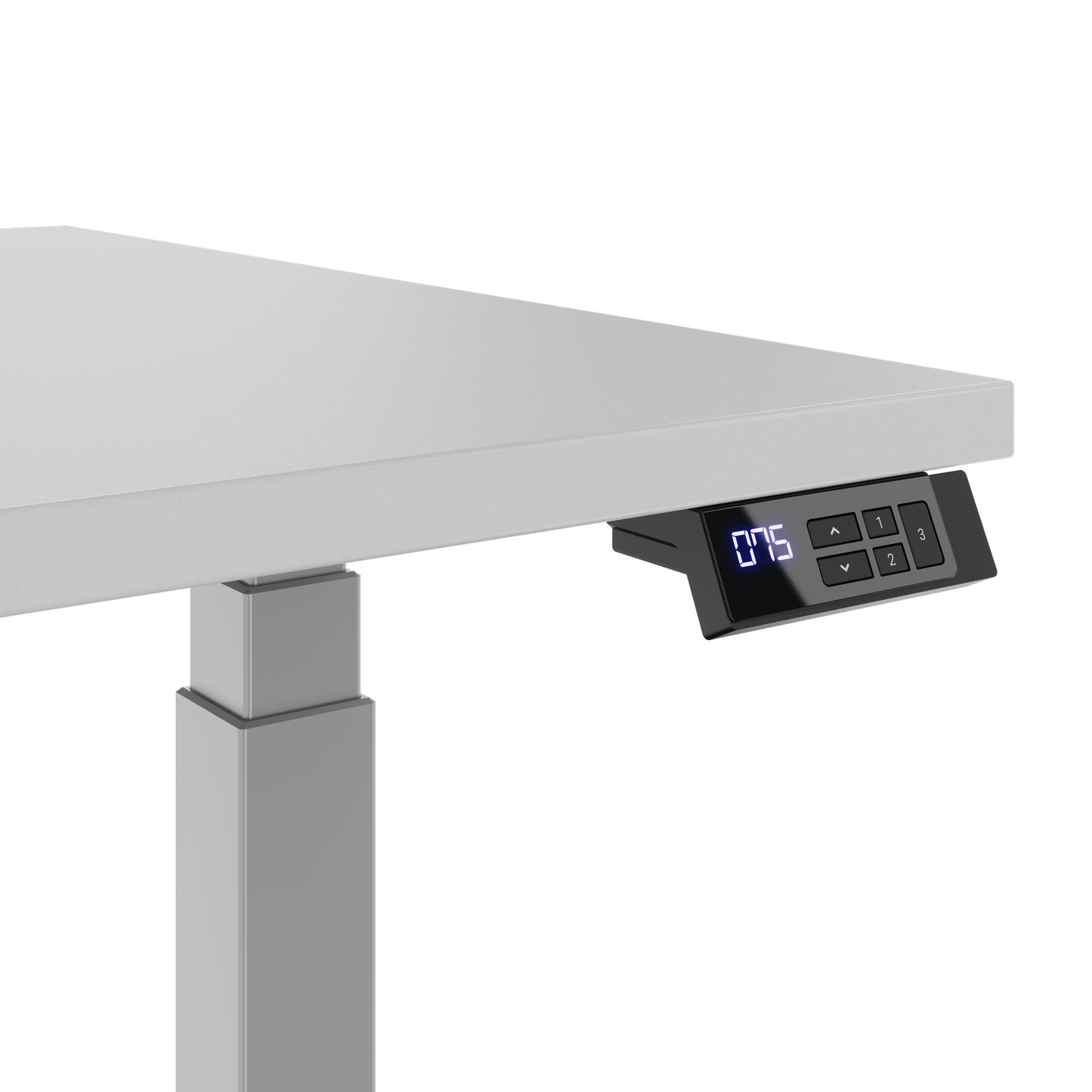 TELDRA Office, 2-motor desk | 1200 - 1800 mm, electrically height-adjustable, pearl gray 
