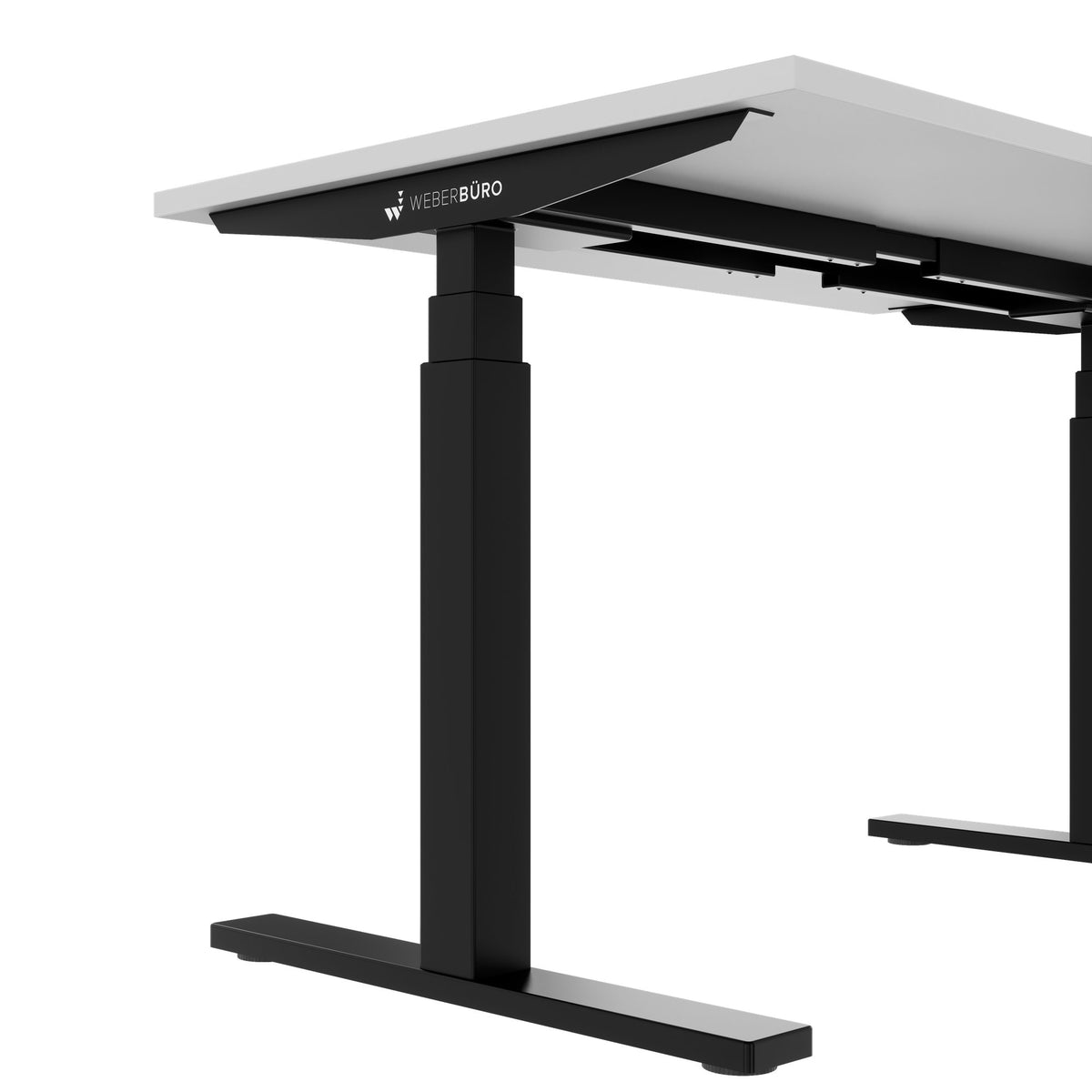 TELDRA Office, 2-motor desk | 1200 - 1800 mm, electrically height-adjustable, pearl gray 
