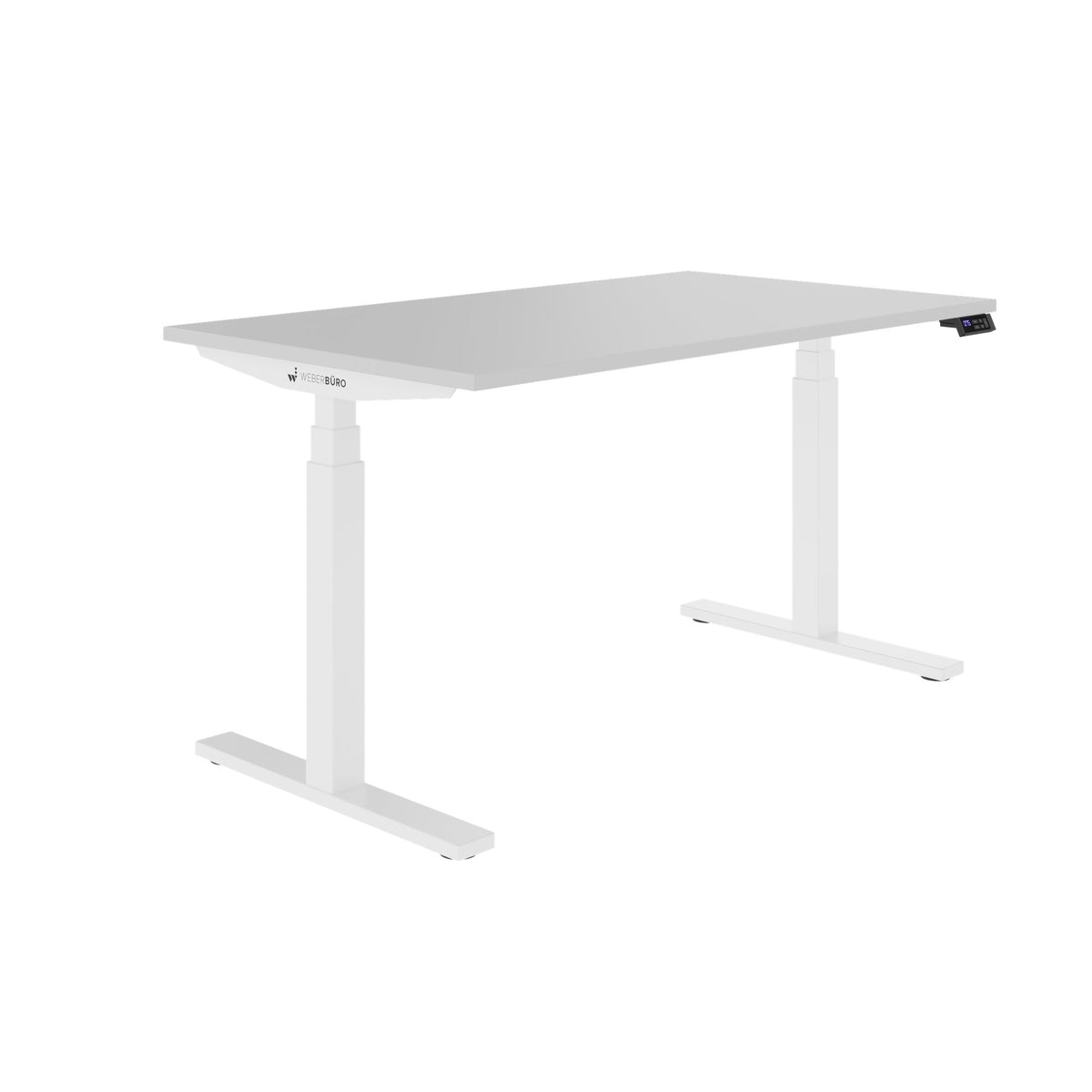 TELDRA Office, 2-motor desk | 1200 - 1800 mm, electrically height-adjustable, pearl gray 