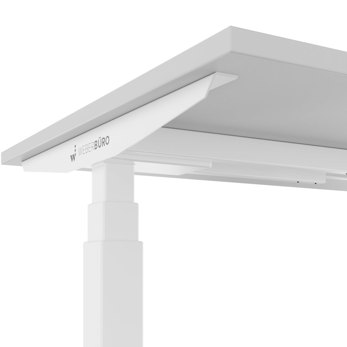 TELDRA Office, 2-motor desk | 1200 - 1800 mm, electrically height-adjustable, pearl gray 