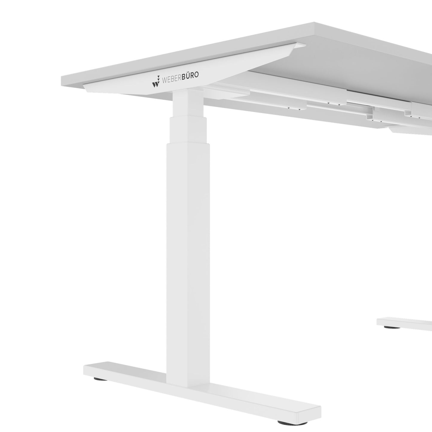TELDRA Office, 2-motor desk | 1200 - 1800 mm, electrically height-adjustable, pearl gray 