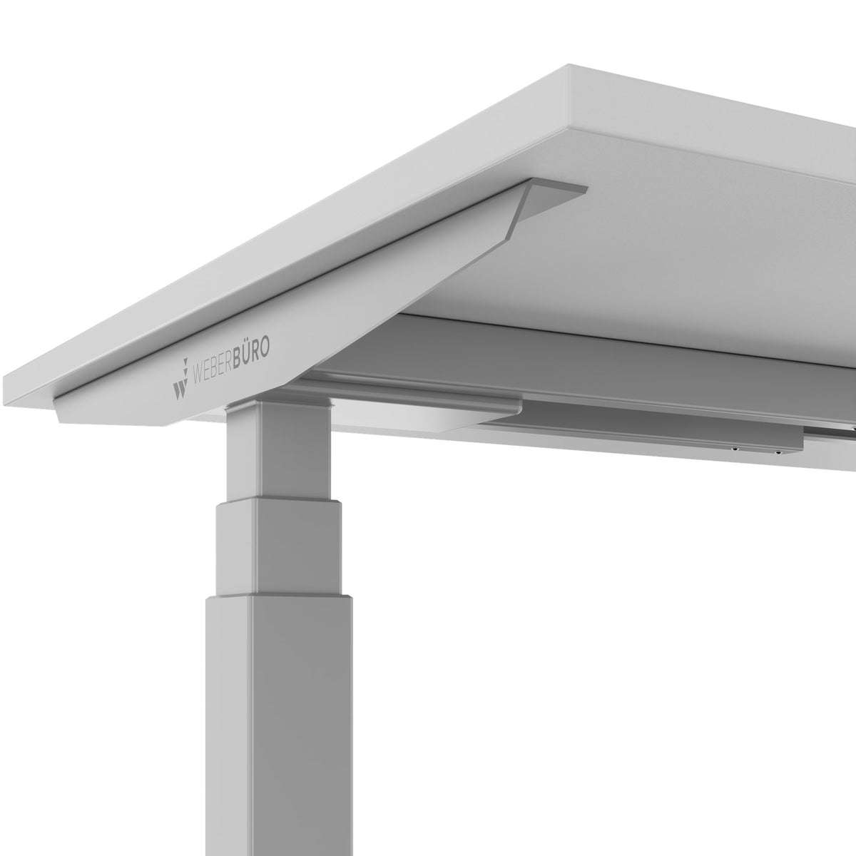TELDRA Office, 2-motor desk | 1200 - 1800 mm, electrically height-adjustable, pearl gray 