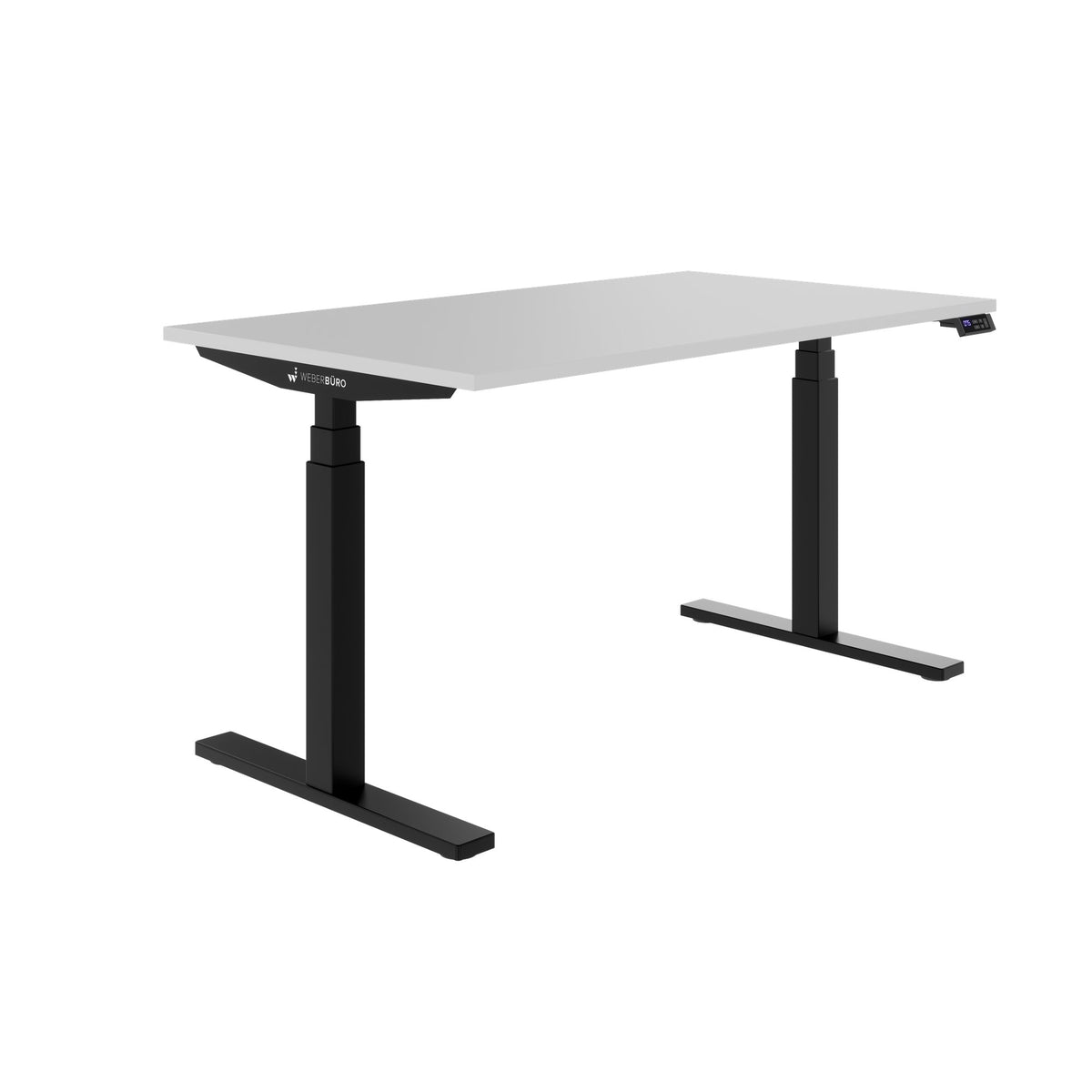 TELDRA Office, 2-motor desk | 1200 - 1800 mm, electrically height-adjustable, pearl gray 