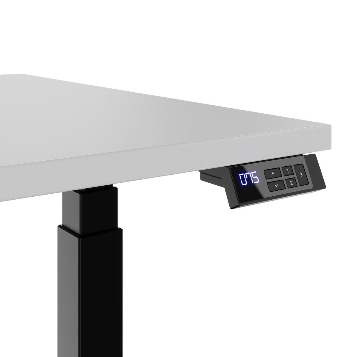 TELDRA Office, 2-motor desk | 1200 - 1800 mm, electrically height-adjustable, pearl gray 