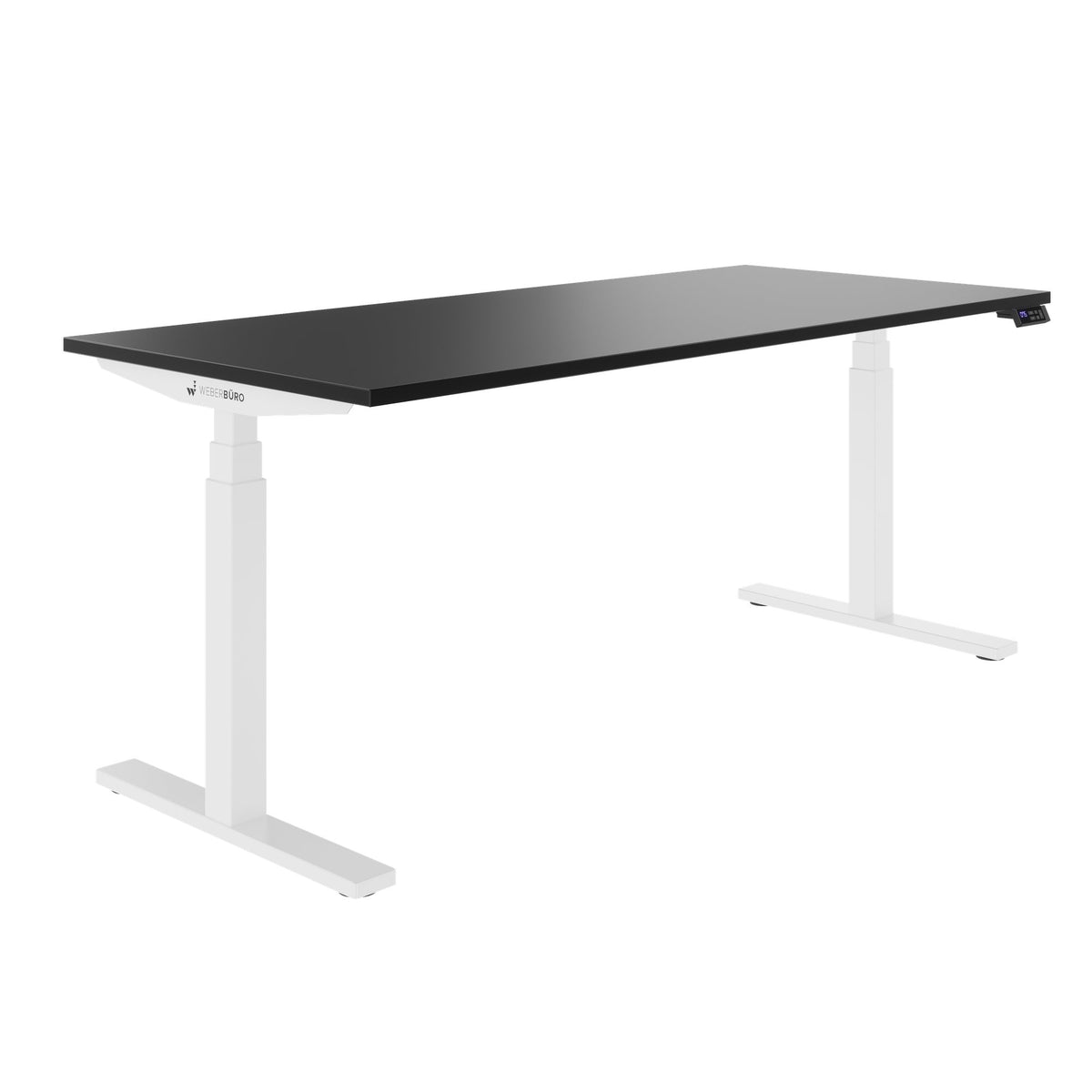 TELDRA Office, 2-Motoren-Schreibtisch | 1200 - 1800 mm, elektrisch höhenverstellbar, Schwarz