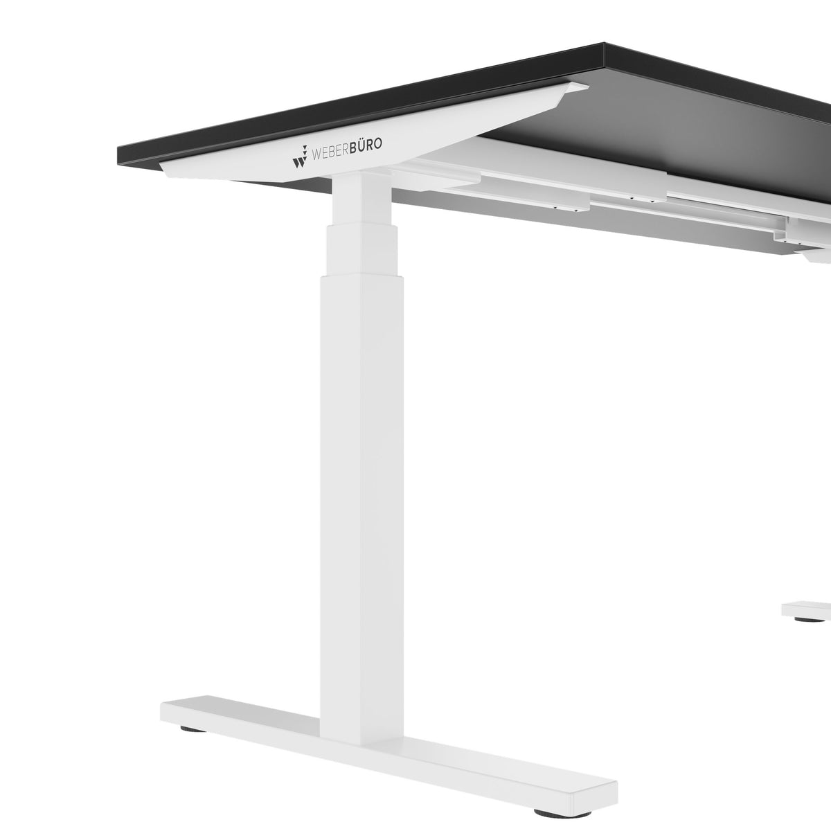 TELDRA Office, 2-Motoren-Schreibtisch | 1200 - 1800 mm, elektrisch höhenverstellbar, Schwarz