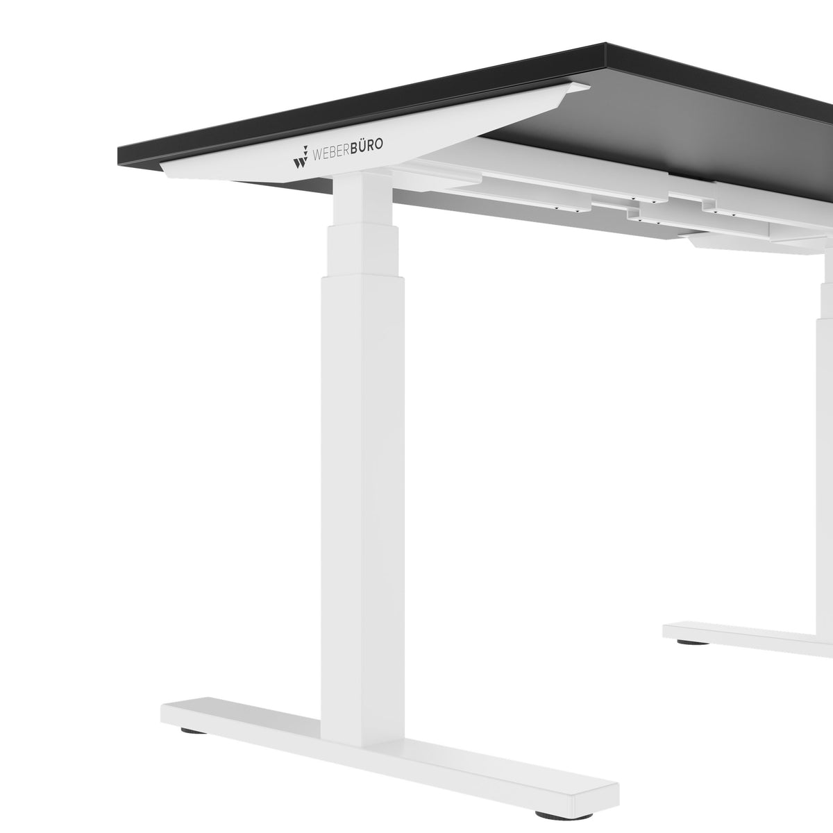 TELDRA Office, 2-Motoren-Schreibtisch | 1200 - 1800 mm, elektrisch höhenverstellbar, Schwarz