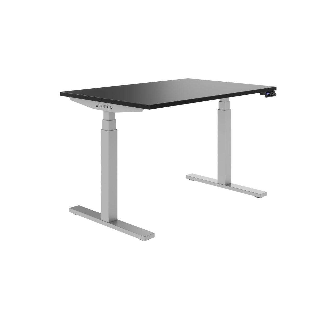 TELDRA Office, 2-Motoren-Schreibtisch | 1200 - 1800 mm, elektrisch höhenverstellbar, Schwarz