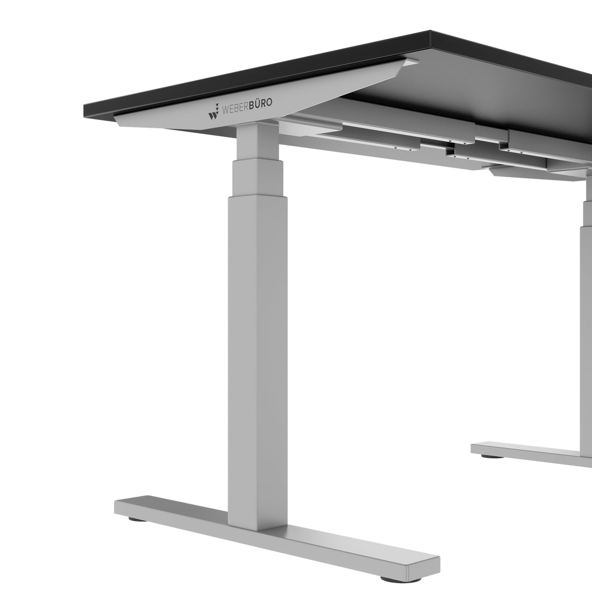 TELDRA Office, 2-Motoren-Schreibtisch | 1200 - 1800 mm, elektrisch höhenverstellbar, Schwarz