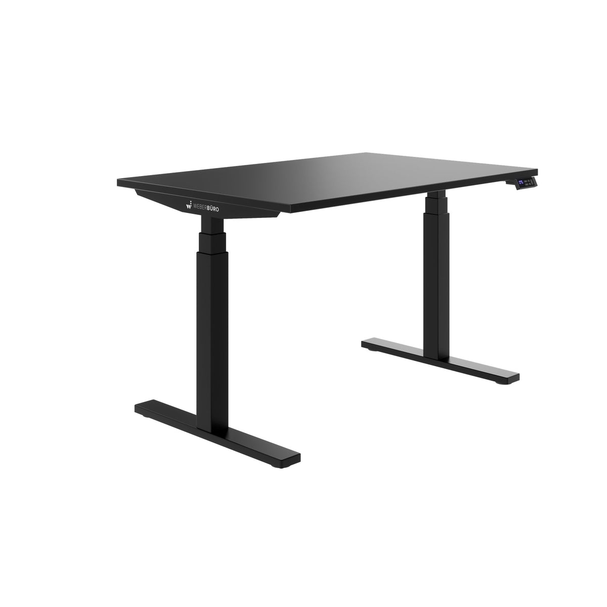 TELDRA Office, 2-Motoren-Schreibtisch | 1200 - 1800 mm, elektrisch höhenverstellbar, Schwarz