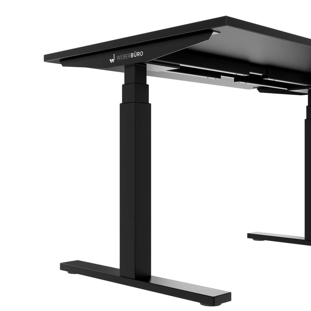 TELDRA Office, 2-Motoren-Schreibtisch | 1200 - 1800 mm, elektrisch höhenverstellbar, Schwarz
