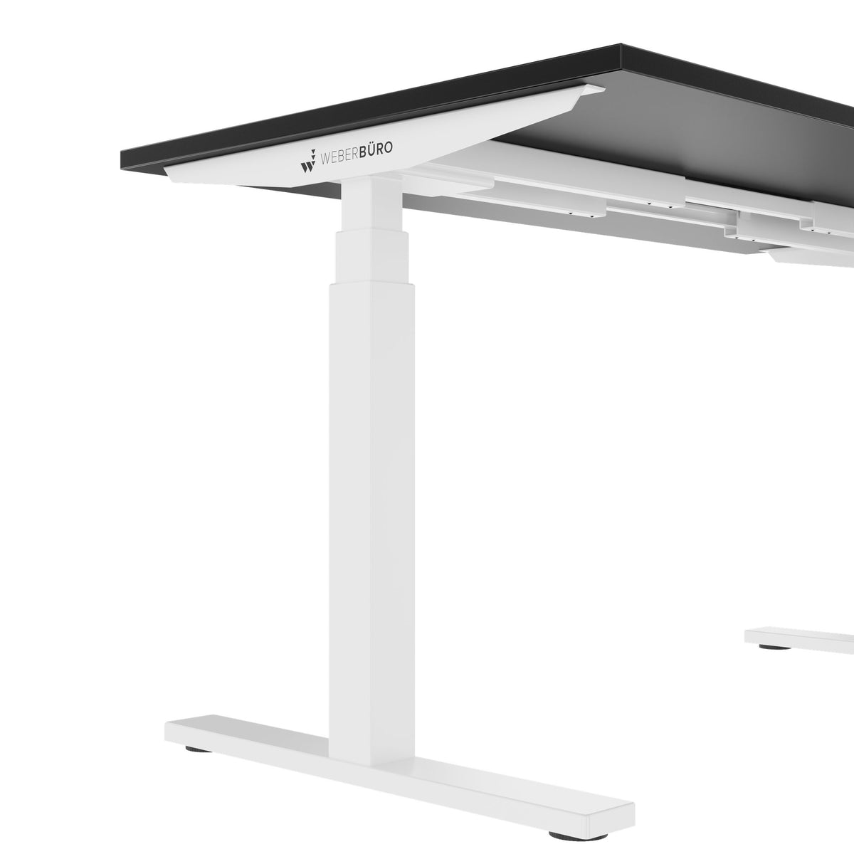 TELDRA Office, 2-Motoren-Schreibtisch | 1200 - 1800 mm, elektrisch höhenverstellbar, Schwarz