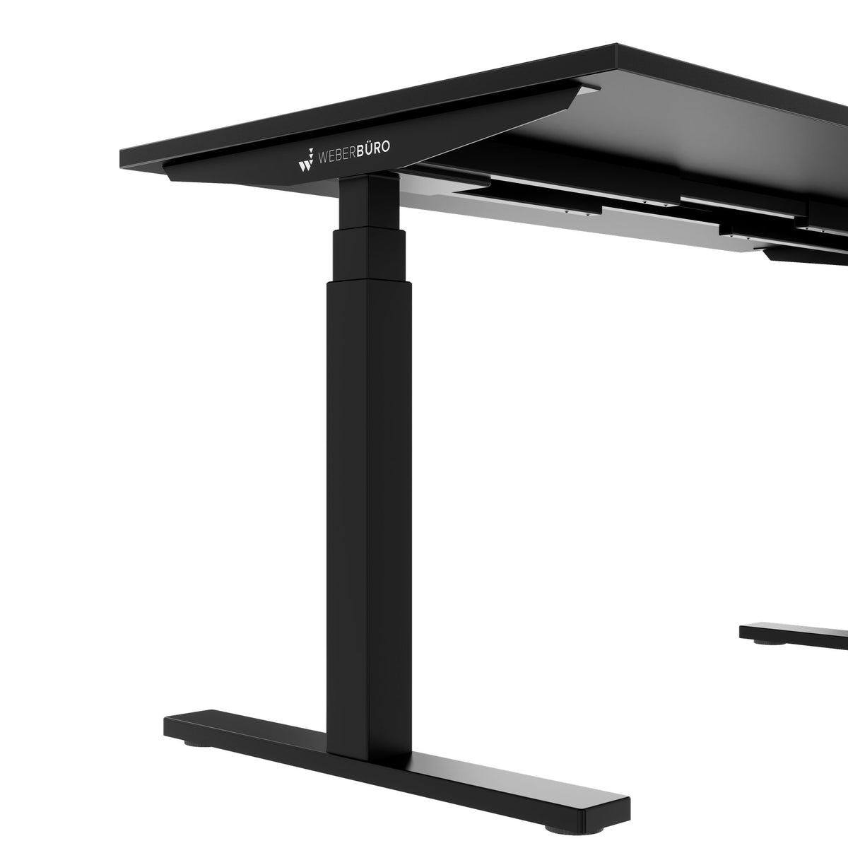 TELDRA Office, 2-Motoren-Schreibtisch | 1200 - 1800 mm, elektrisch höhenverstellbar, Schwarz