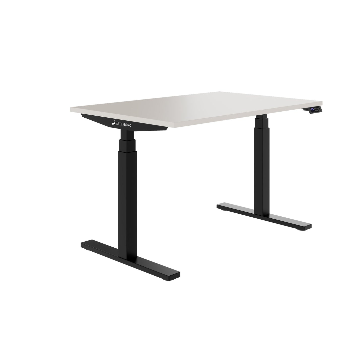TELDRA Office, 2-Motoren-Schreibtisch | 1200 - 1800 mm, elektrisch höhenverstellbar, Sandgrau