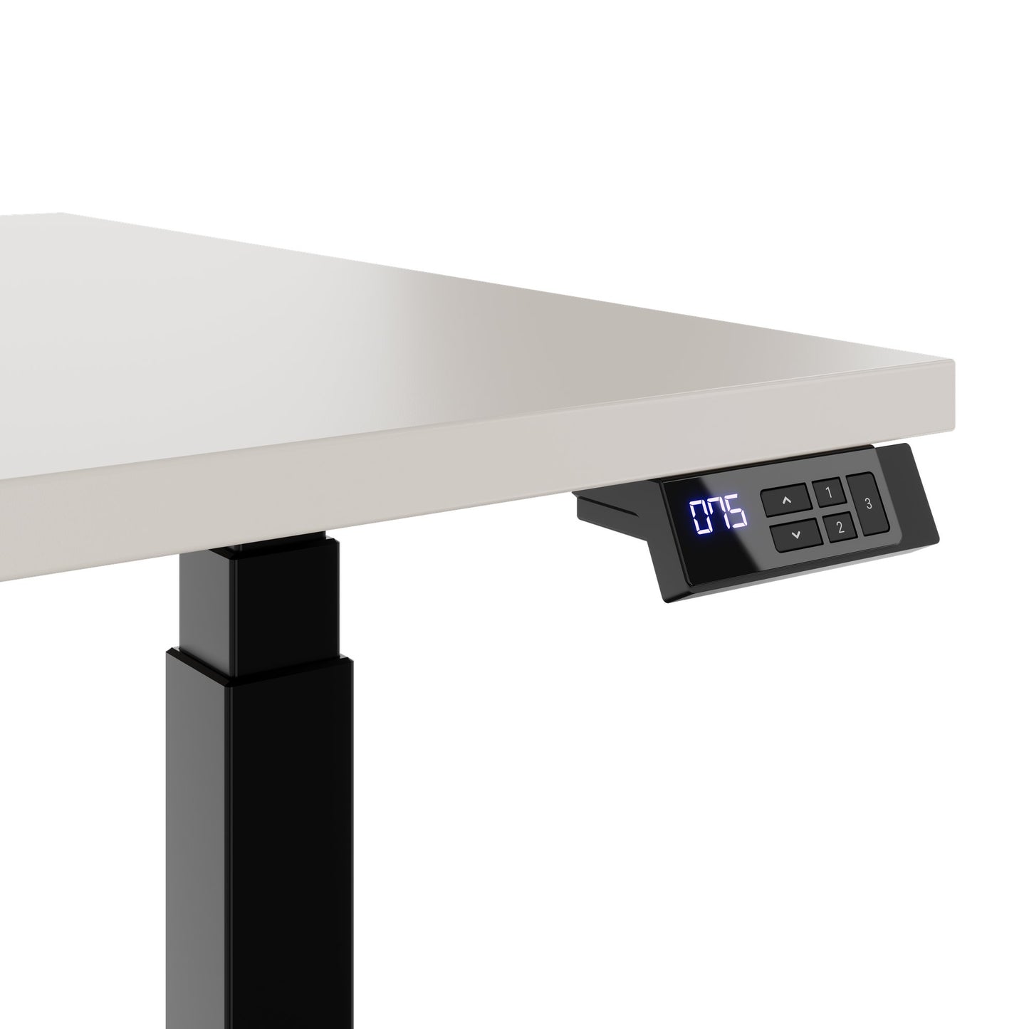 TELDRA Office, 2-Motoren-Schreibtisch | 1200 - 1800 mm, elektrisch höhenverstellbar, Sandgrau
