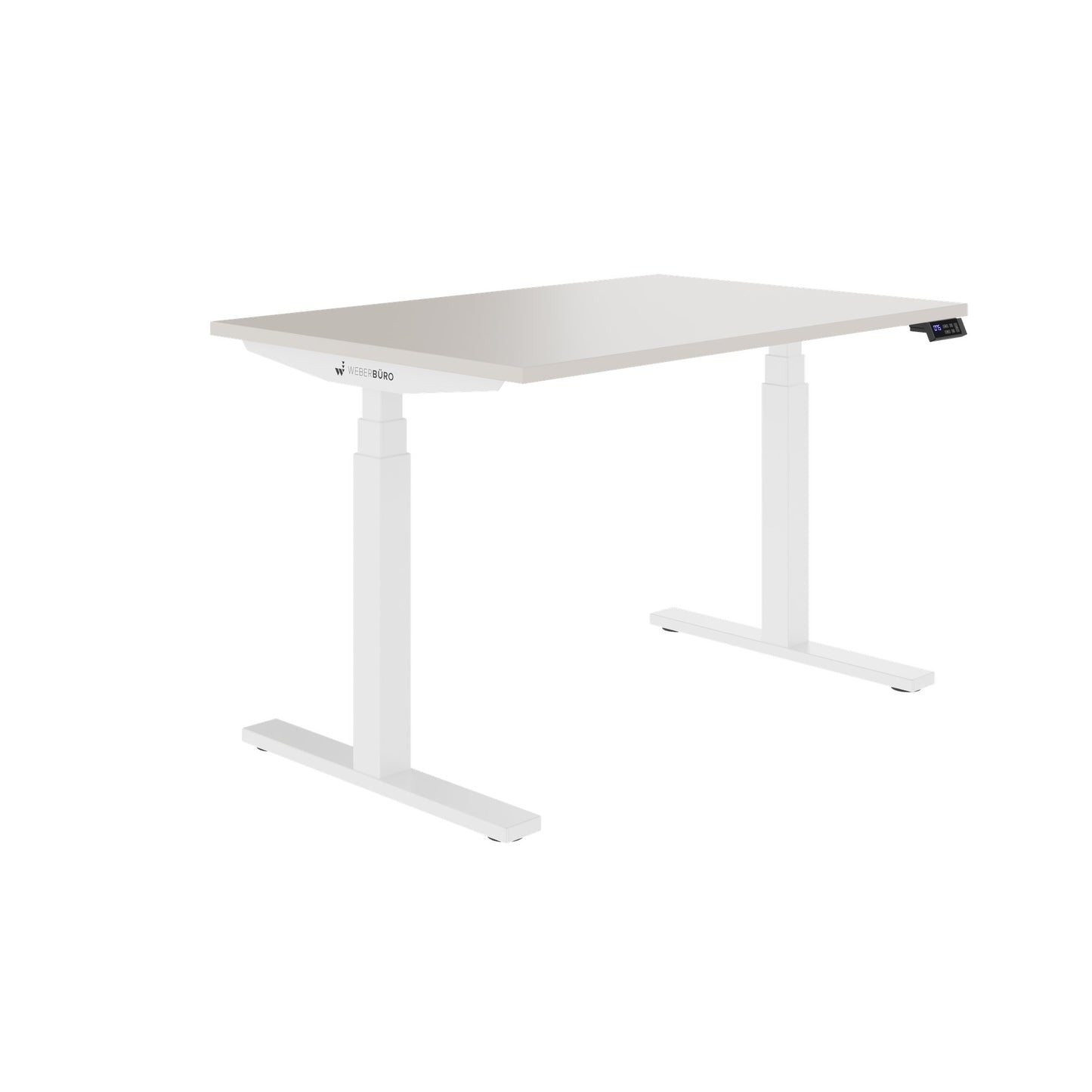 TELDRA Office, 2-Motoren-Schreibtisch | 1200 - 1800 mm, elektrisch höhenverstellbar, Sandgrau