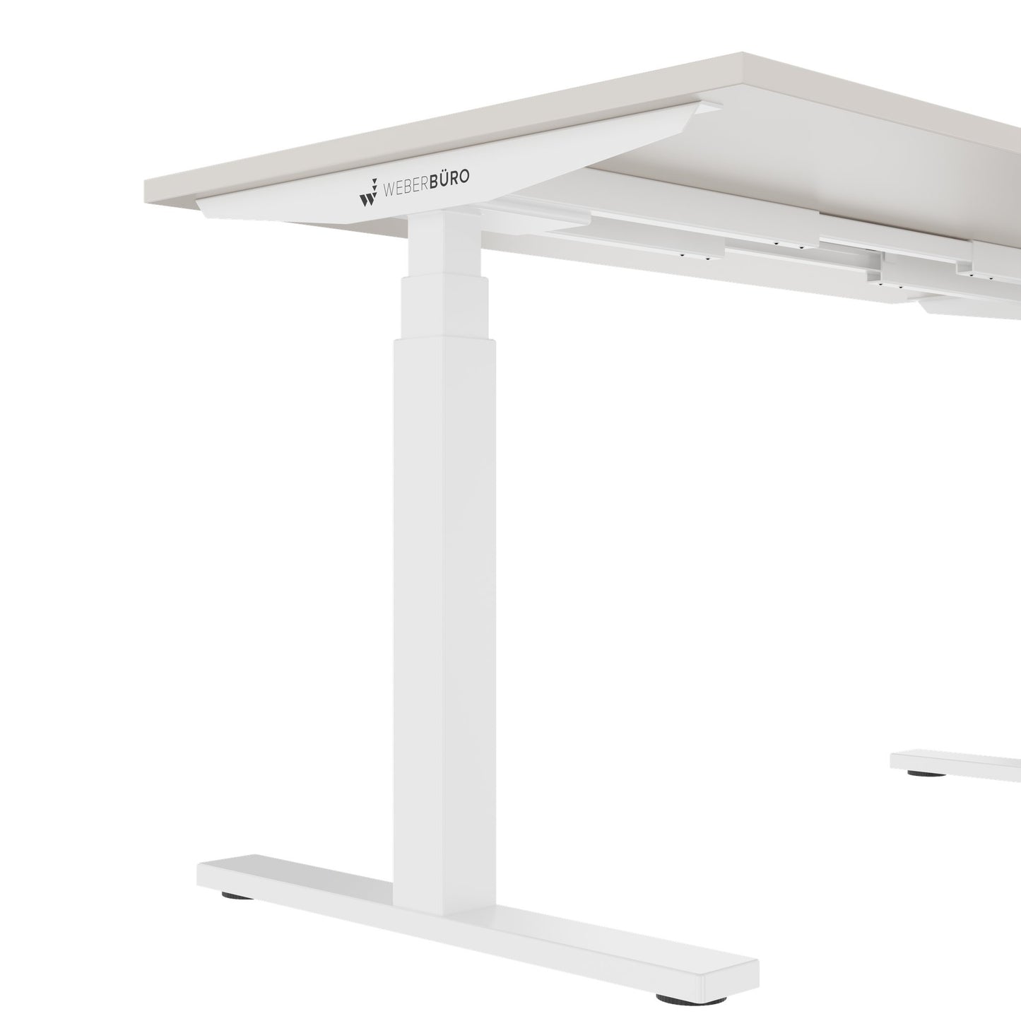 TELDRA Office, 2-Motoren-Schreibtisch | 1200 - 1800 mm, elektrisch höhenverstellbar, Sandgrau