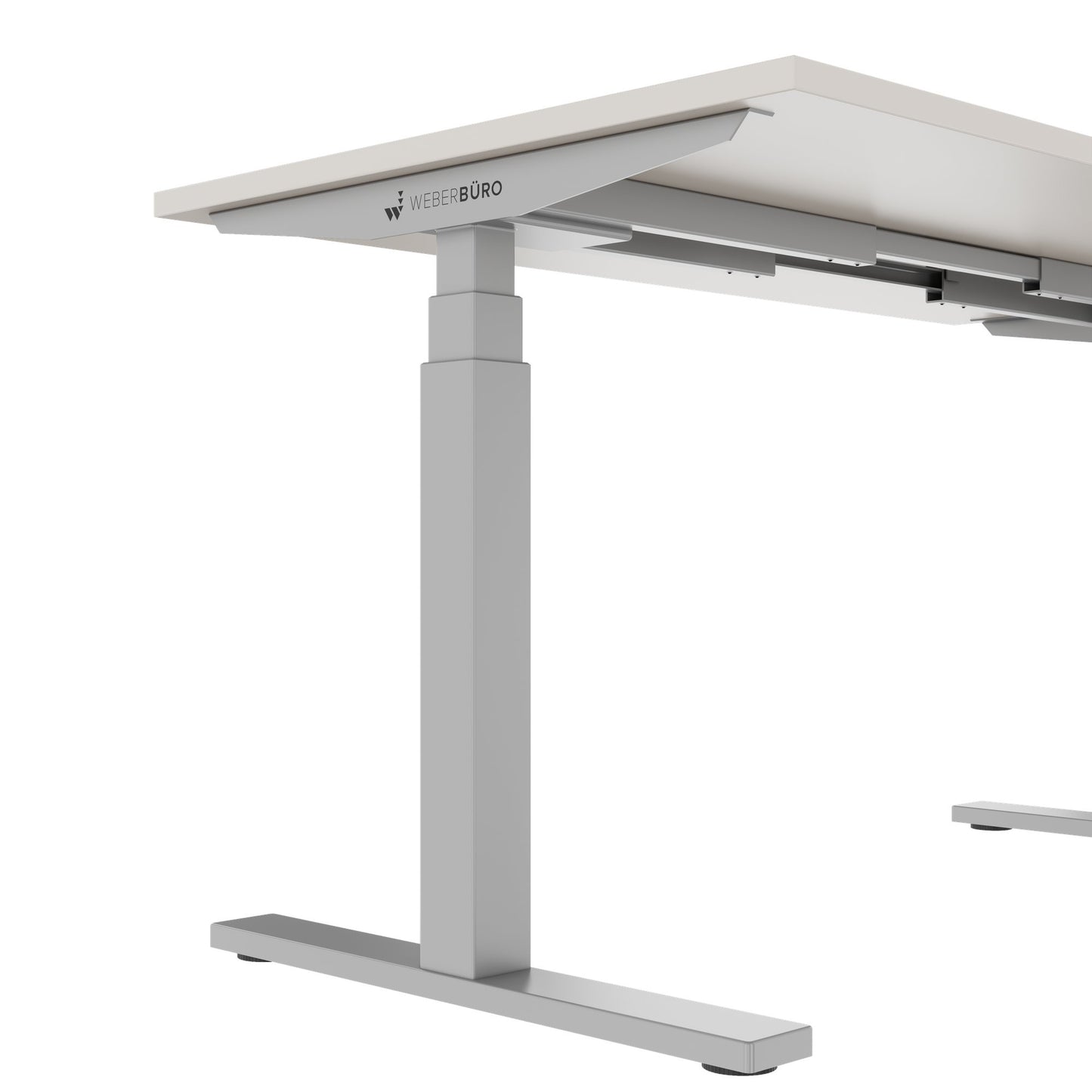 TELDRA Office, 2-Motoren-Schreibtisch | 1200 - 1800 mm, elektrisch höhenverstellbar, Sandgrau