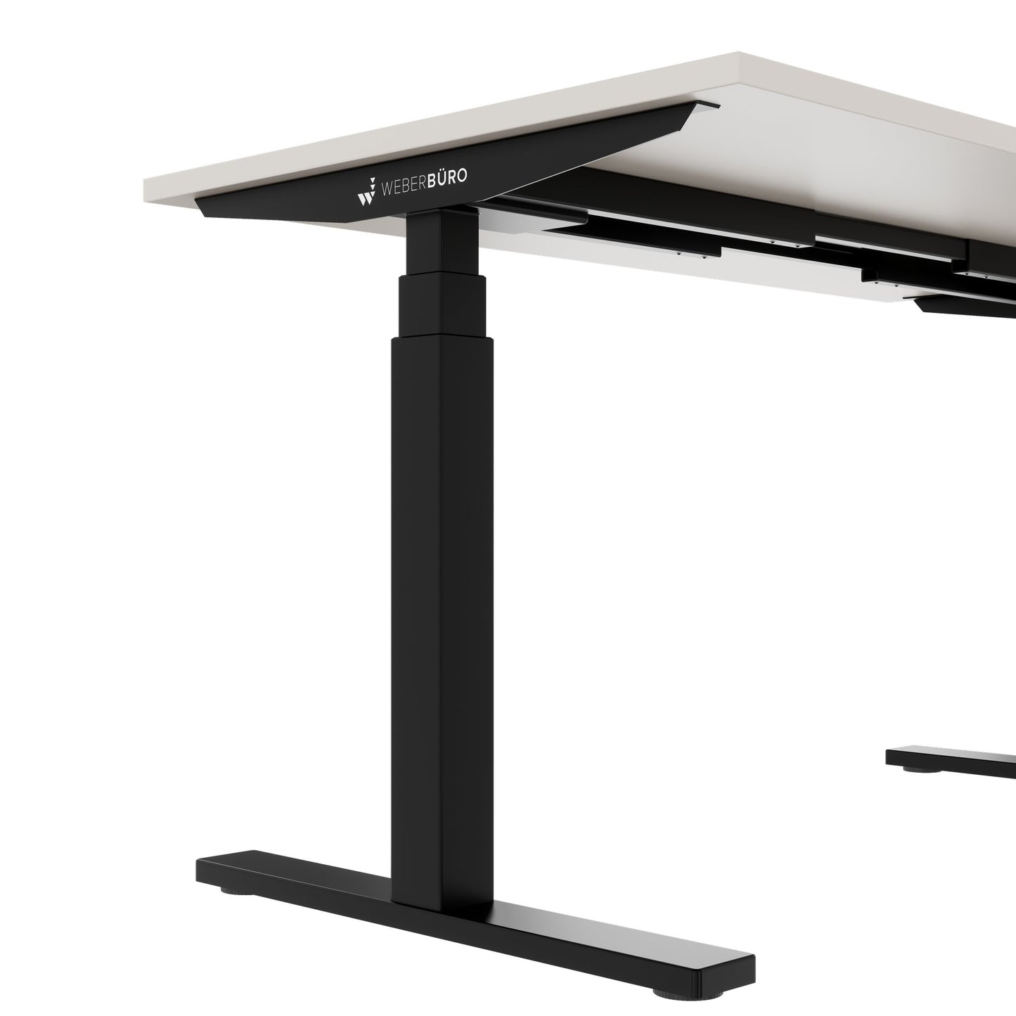TELDRA Office, 2-Motoren-Schreibtisch | 1200 - 1800 mm, elektrisch höhenverstellbar, Sandgrau