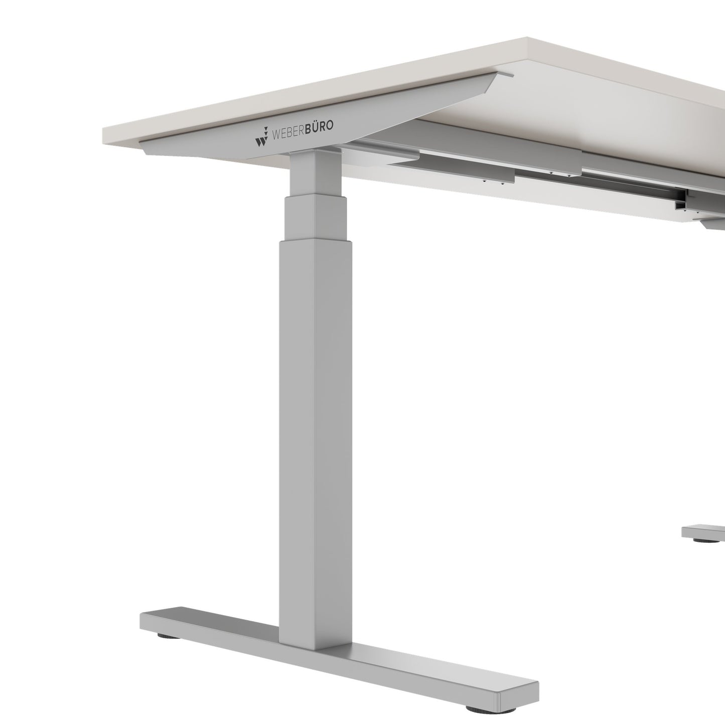TELDRA Office, 2-Motoren-Schreibtisch | 1200 - 1800 mm, elektrisch höhenverstellbar, Sandgrau