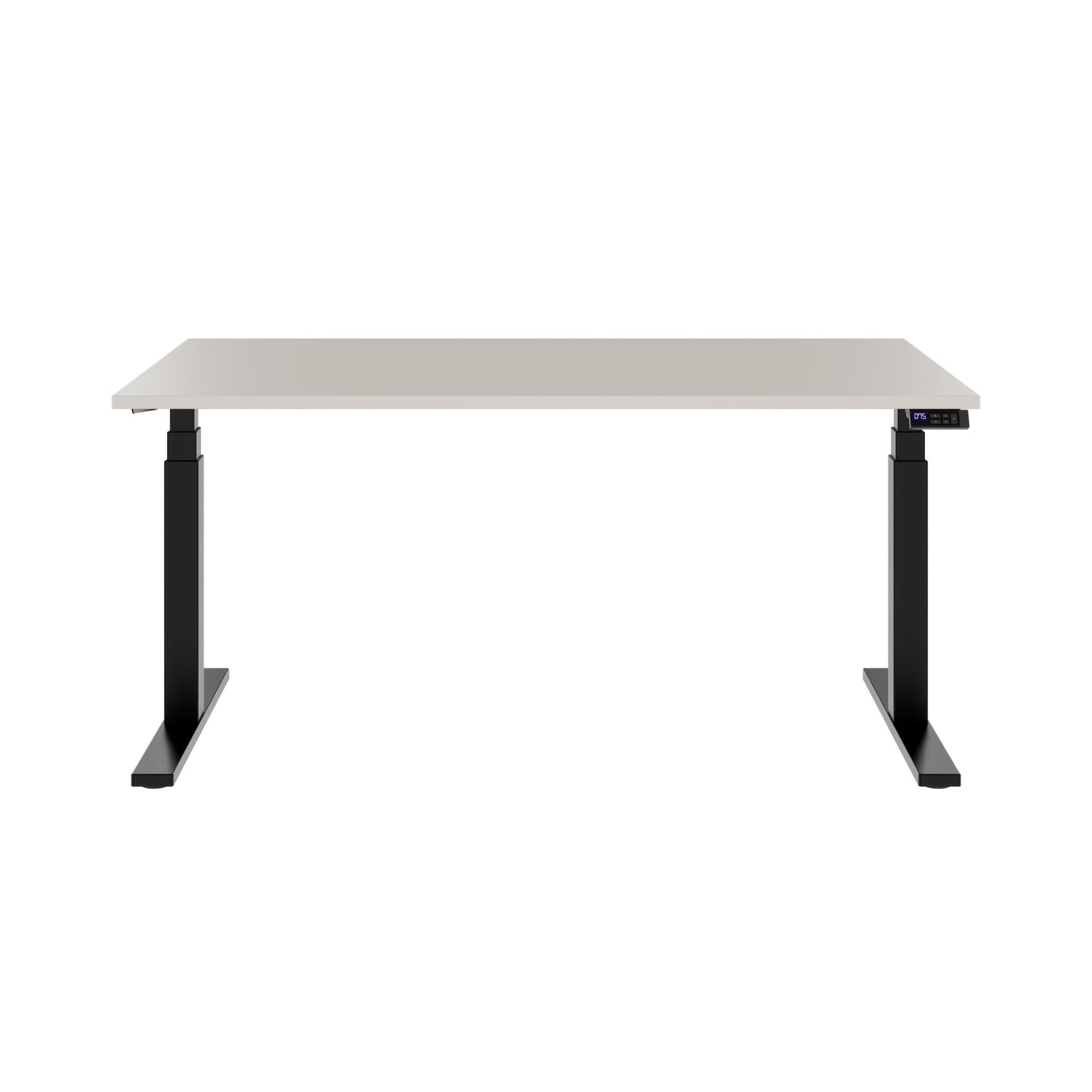 TELDRA Office, 2-Motoren-Schreibtisch | 1200 - 1800 mm, elektrisch höhenverstellbar, Sandgrau