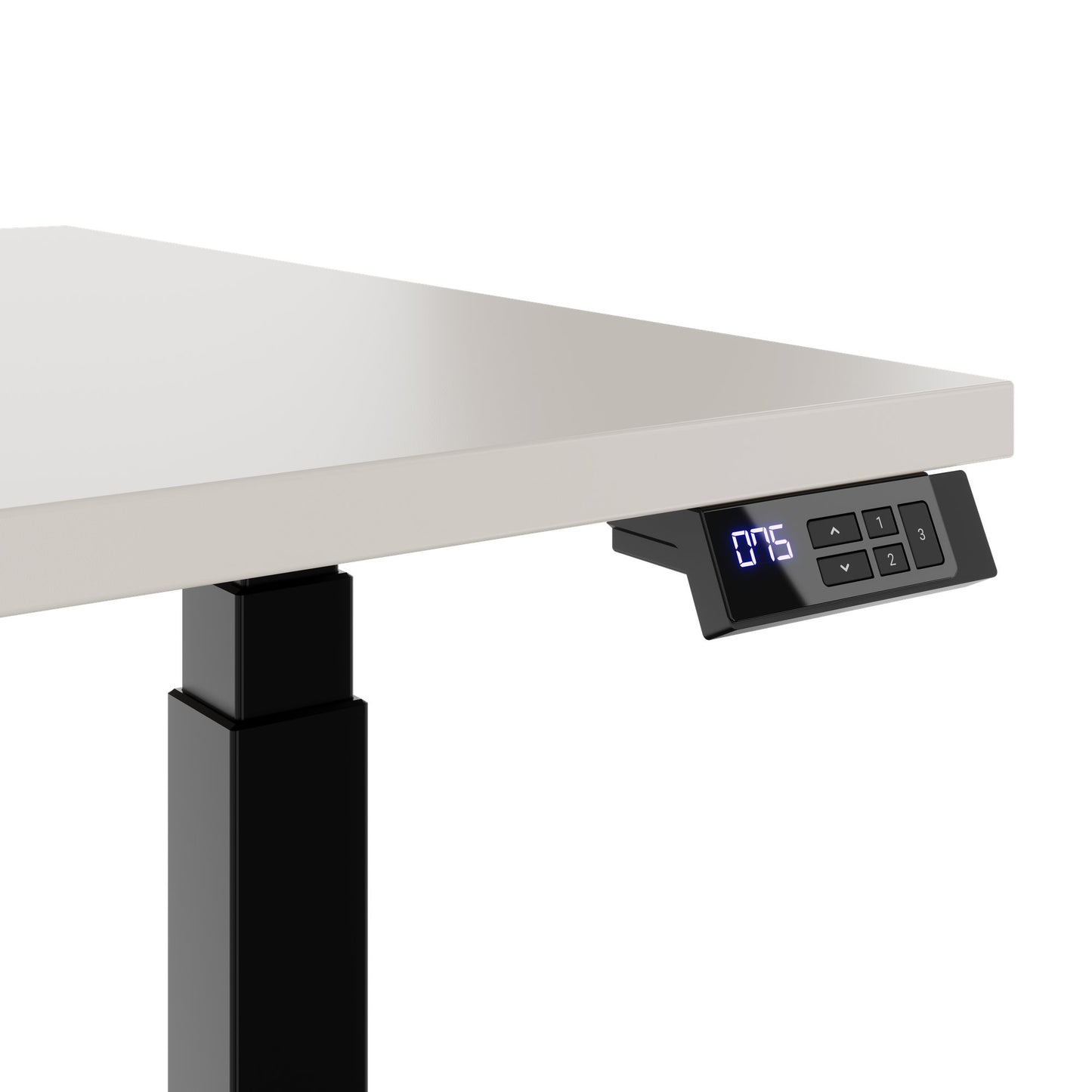 TELDRA Office, 2-Motoren-Schreibtisch | 1200 - 1800 mm, elektrisch höhenverstellbar, Sandgrau