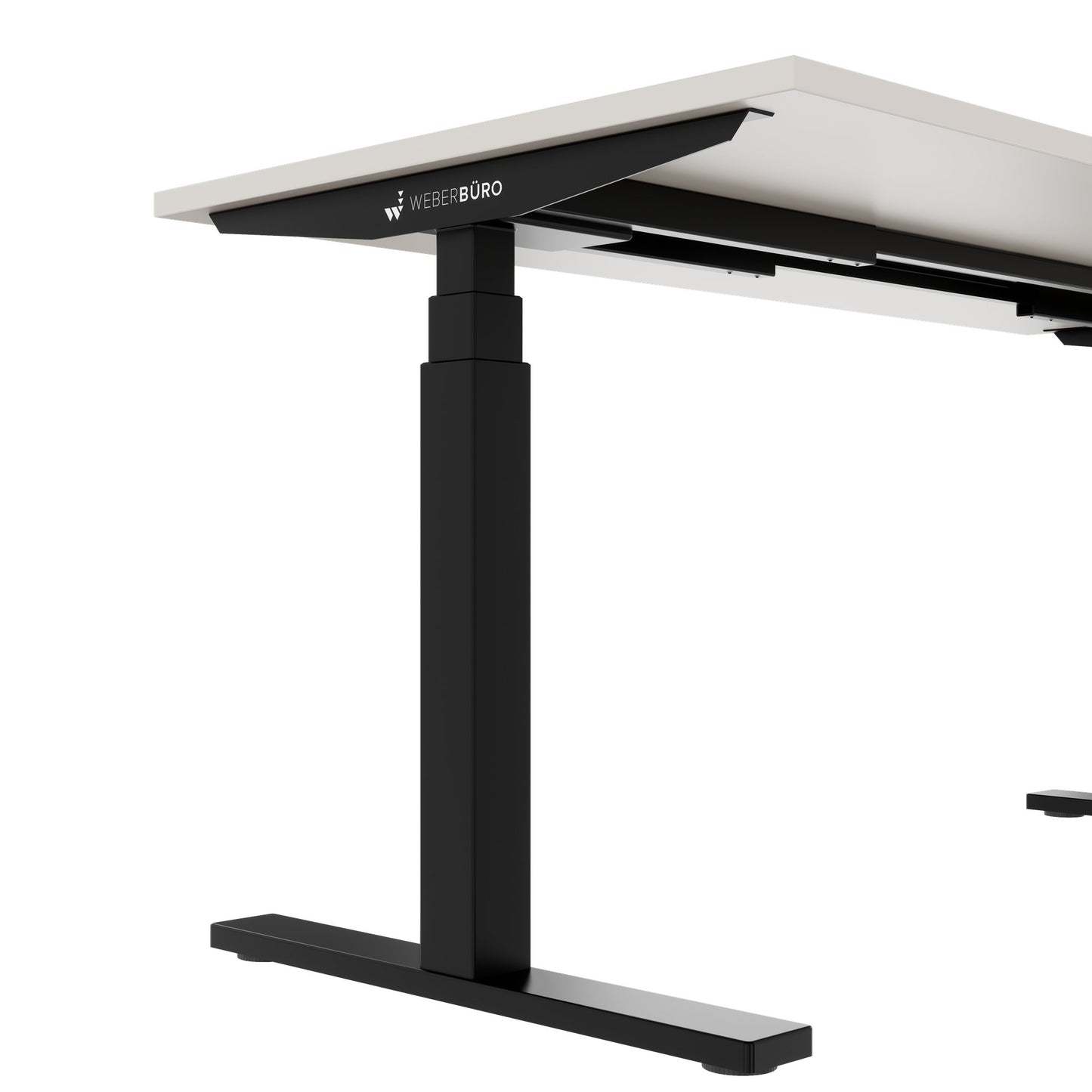 TELDRA Office, 2-Motoren-Schreibtisch | 1200 - 1800 mm, elektrisch höhenverstellbar, Sandgrau