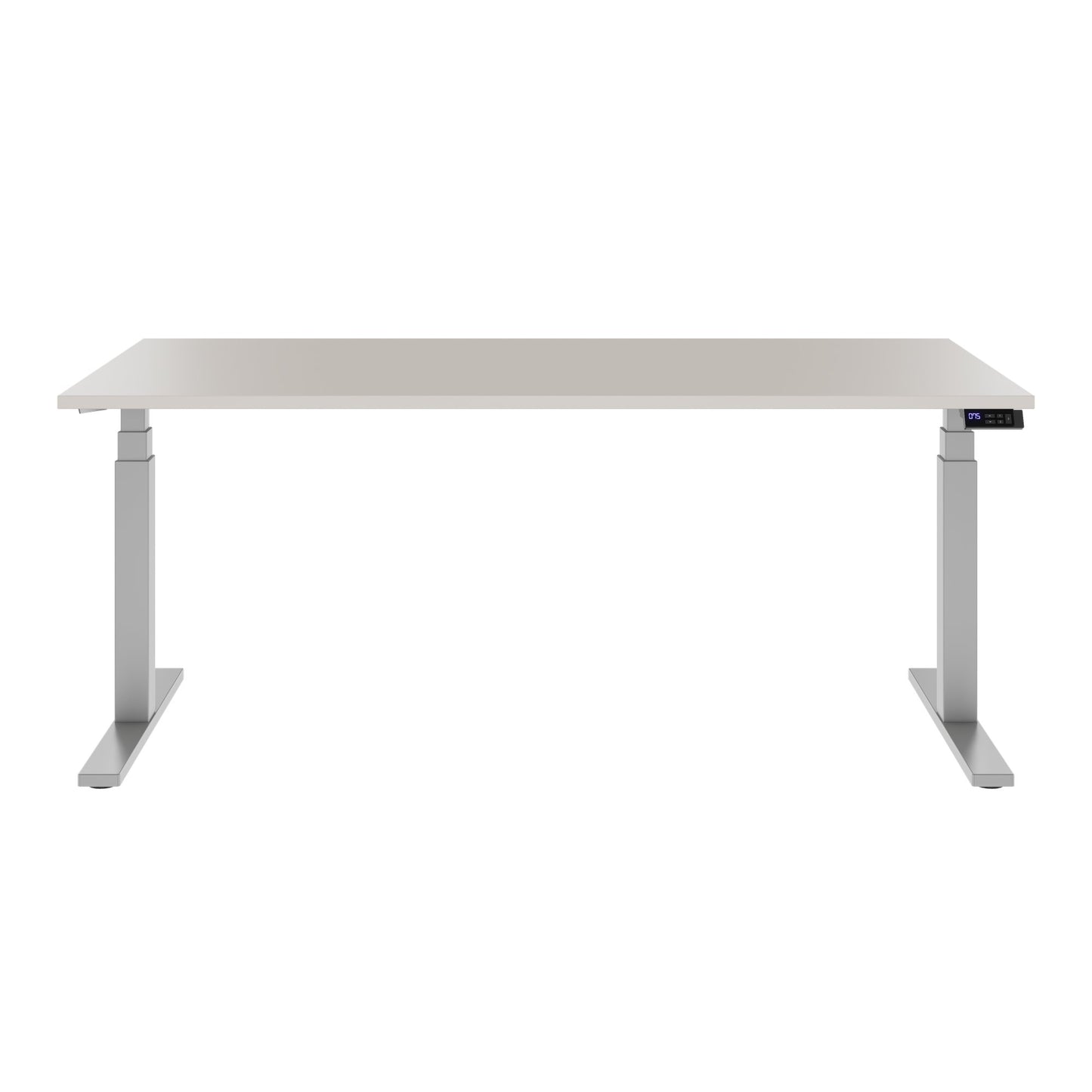 TELDRA Office, 2-Motoren-Schreibtisch | 1200 - 1800 mm, elektrisch höhenverstellbar, Sandgrau