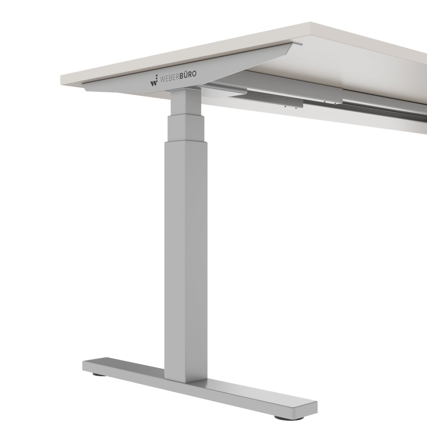 TELDRA Office, 2-Motoren-Schreibtisch | 1200 - 1800 mm, elektrisch höhenverstellbar, Sandgrau