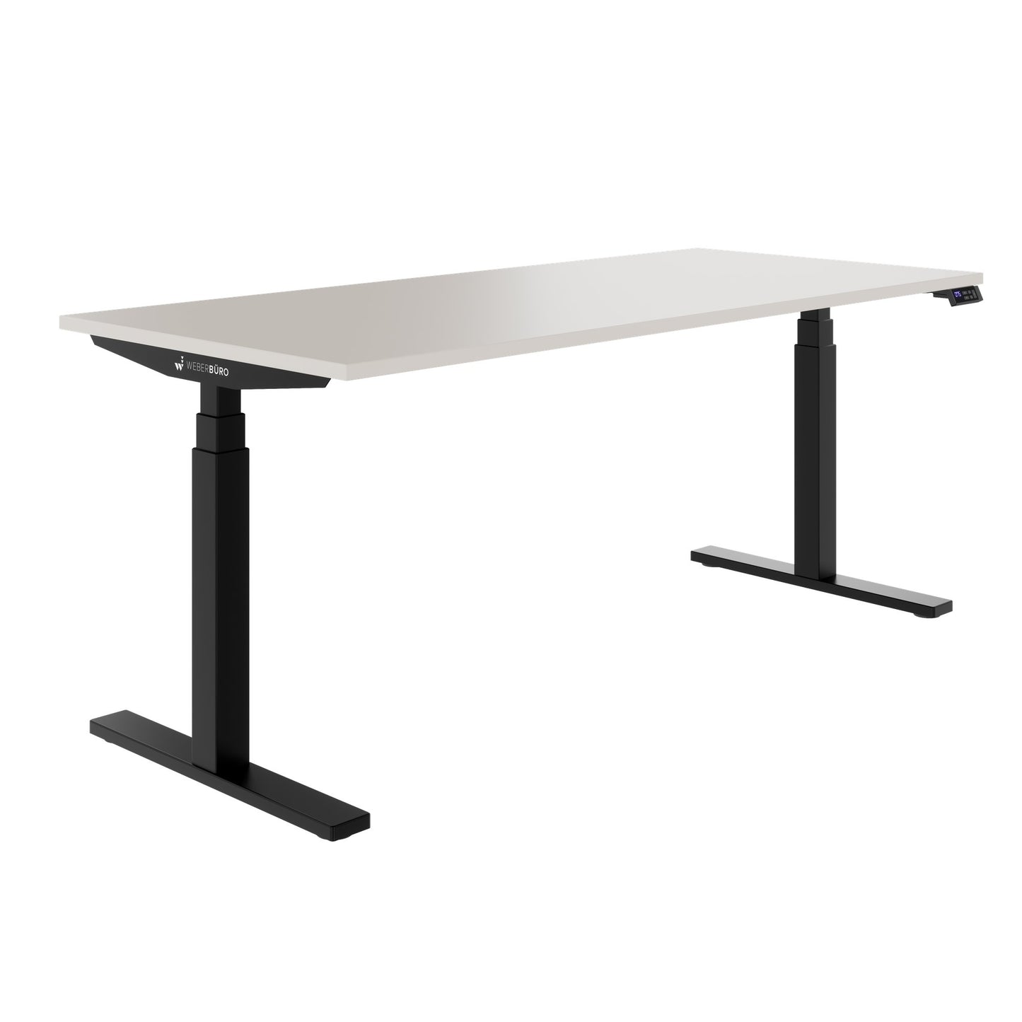 TELDRA Office, 2-Motoren-Schreibtisch | 1200 - 1800 mm, elektrisch höhenverstellbar, Sandgrau