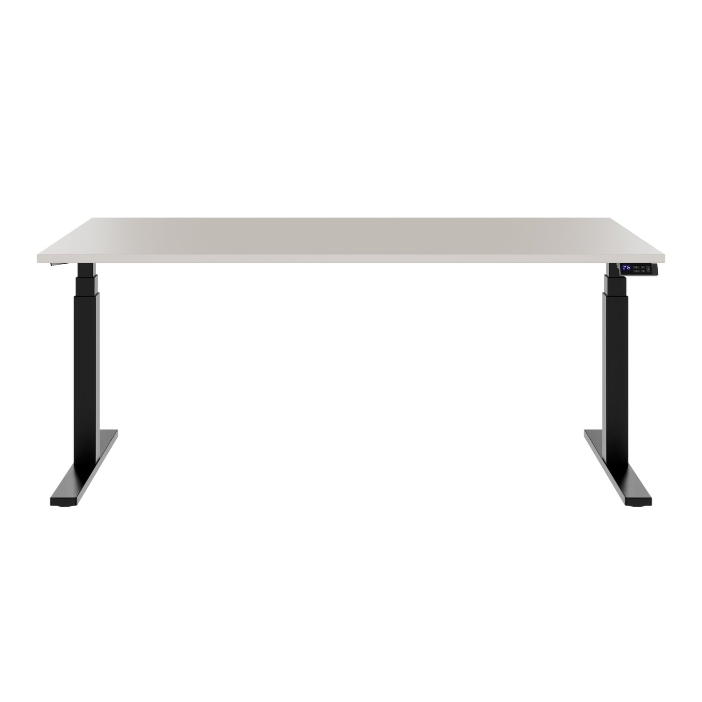 TELDRA Office, 2-Motoren-Schreibtisch | 1200 - 1800 mm, elektrisch höhenverstellbar, Sandgrau