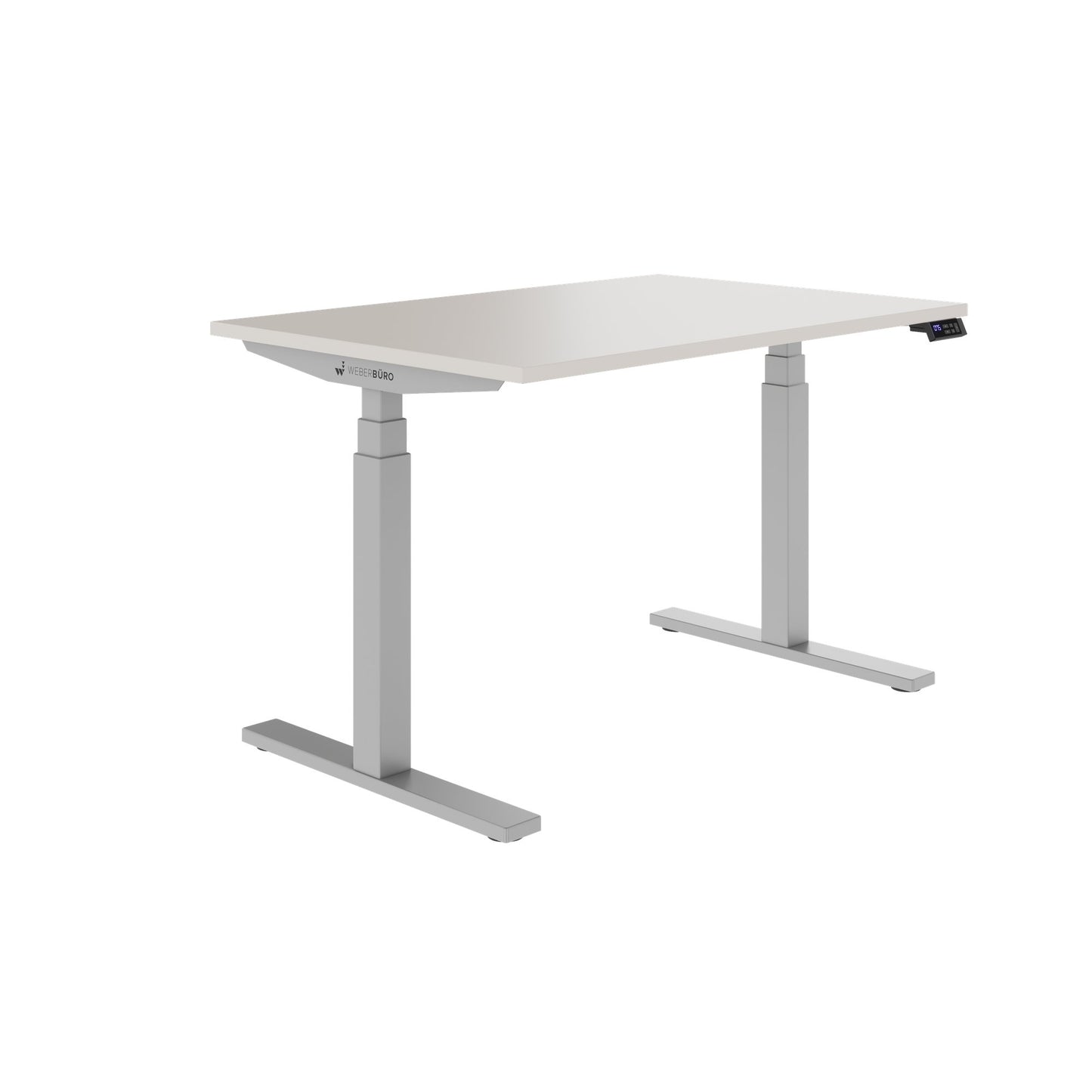 TELDRA Office, 2-Motoren-Schreibtisch | 1200 - 1800 mm, elektrisch höhenverstellbar, Sandgrau